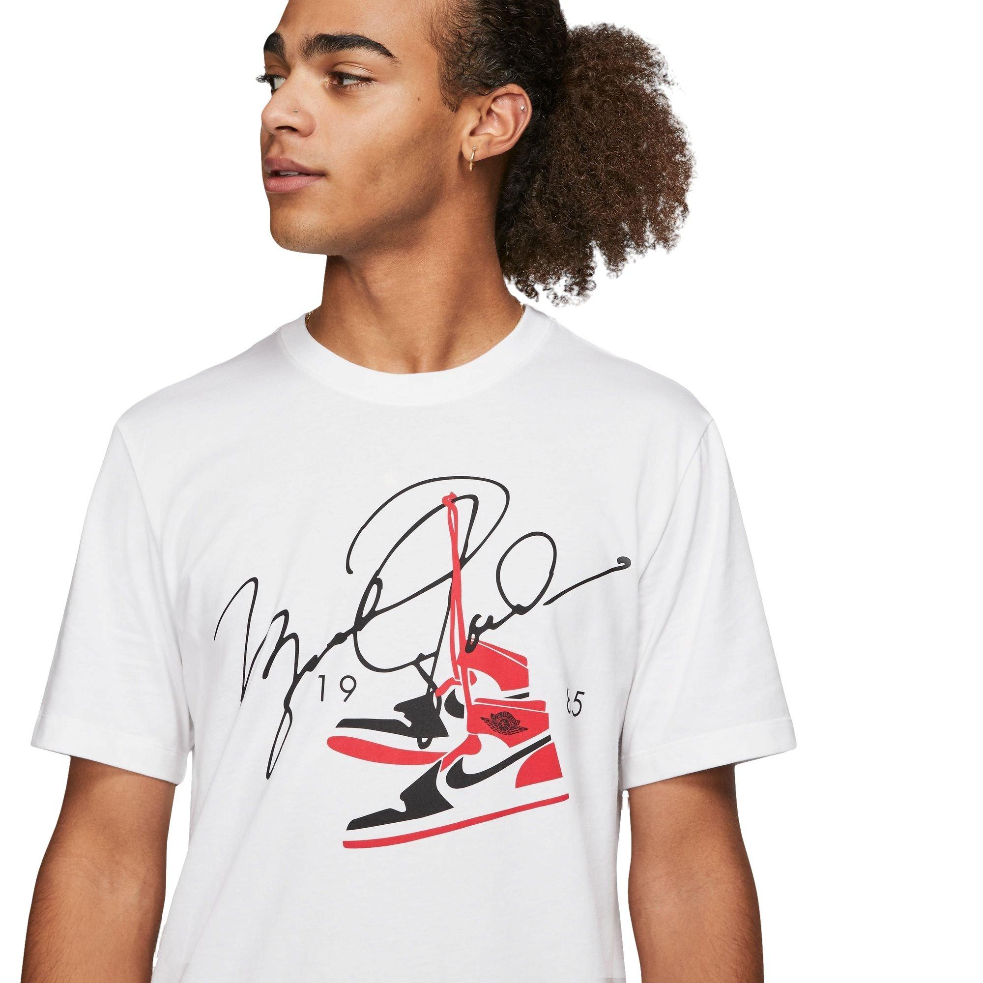Jordan Men's AJ85 Signature Short Sleeve Tee - WHITE Thumbnail View 4