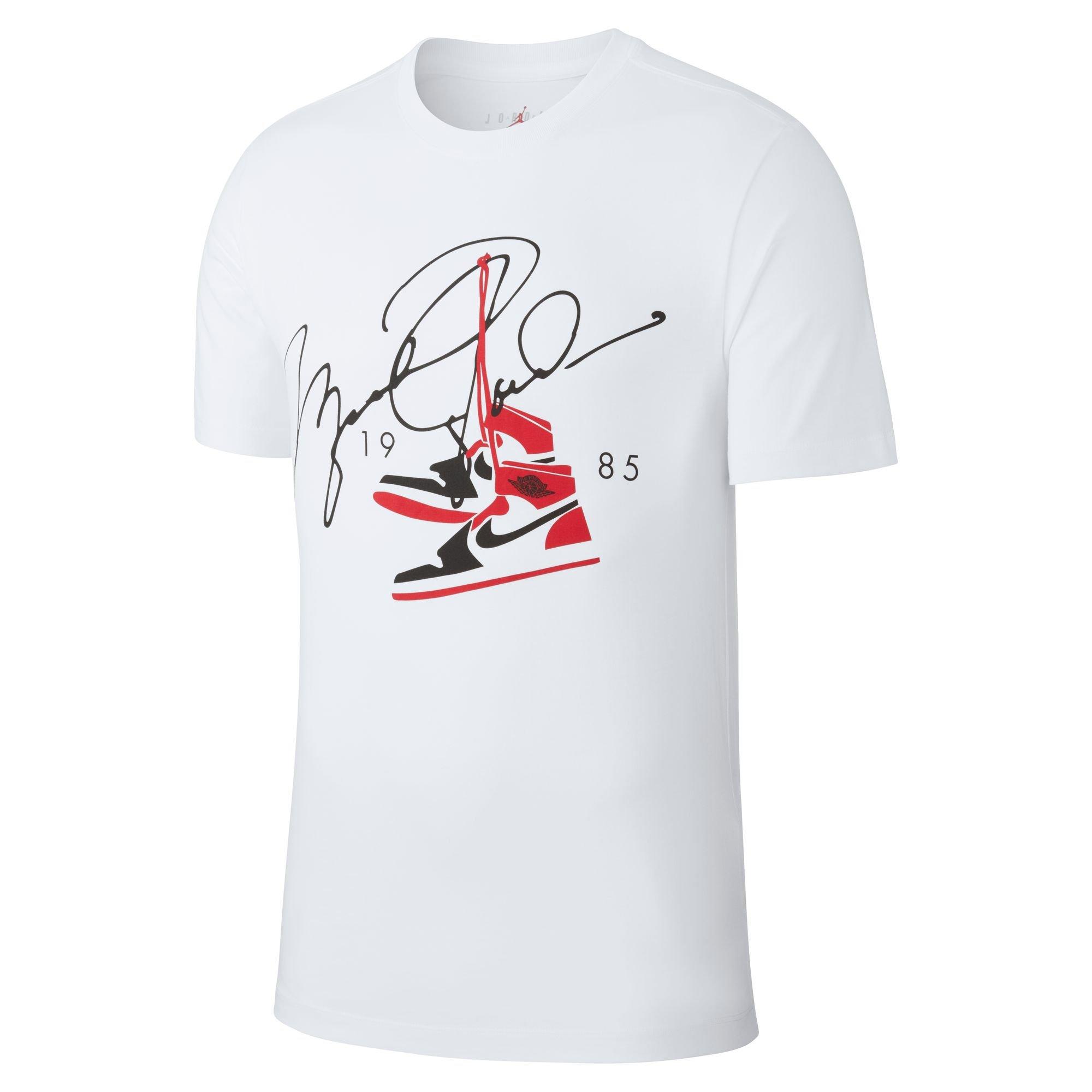 Jordan Men's AJ85 Signature Short Sleeve Tee - WHITE Thumbnail View 5