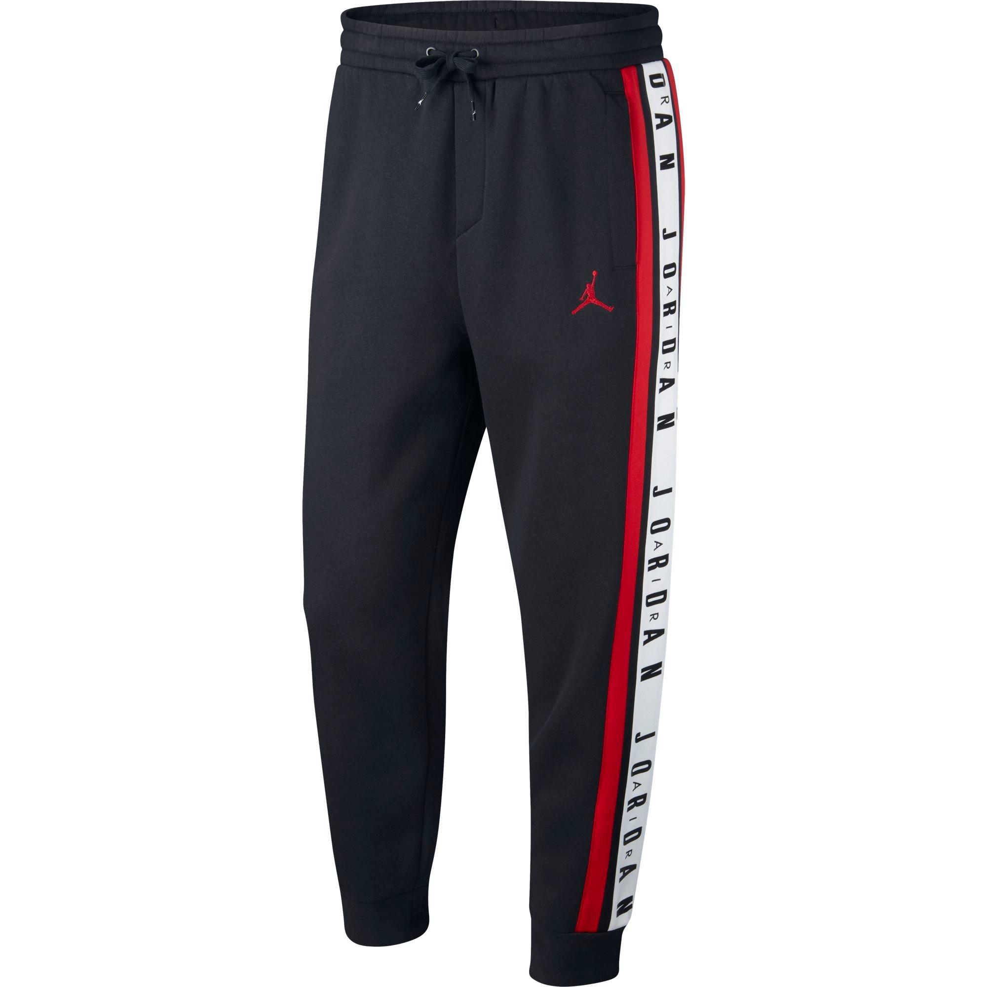 black and red jordan pants