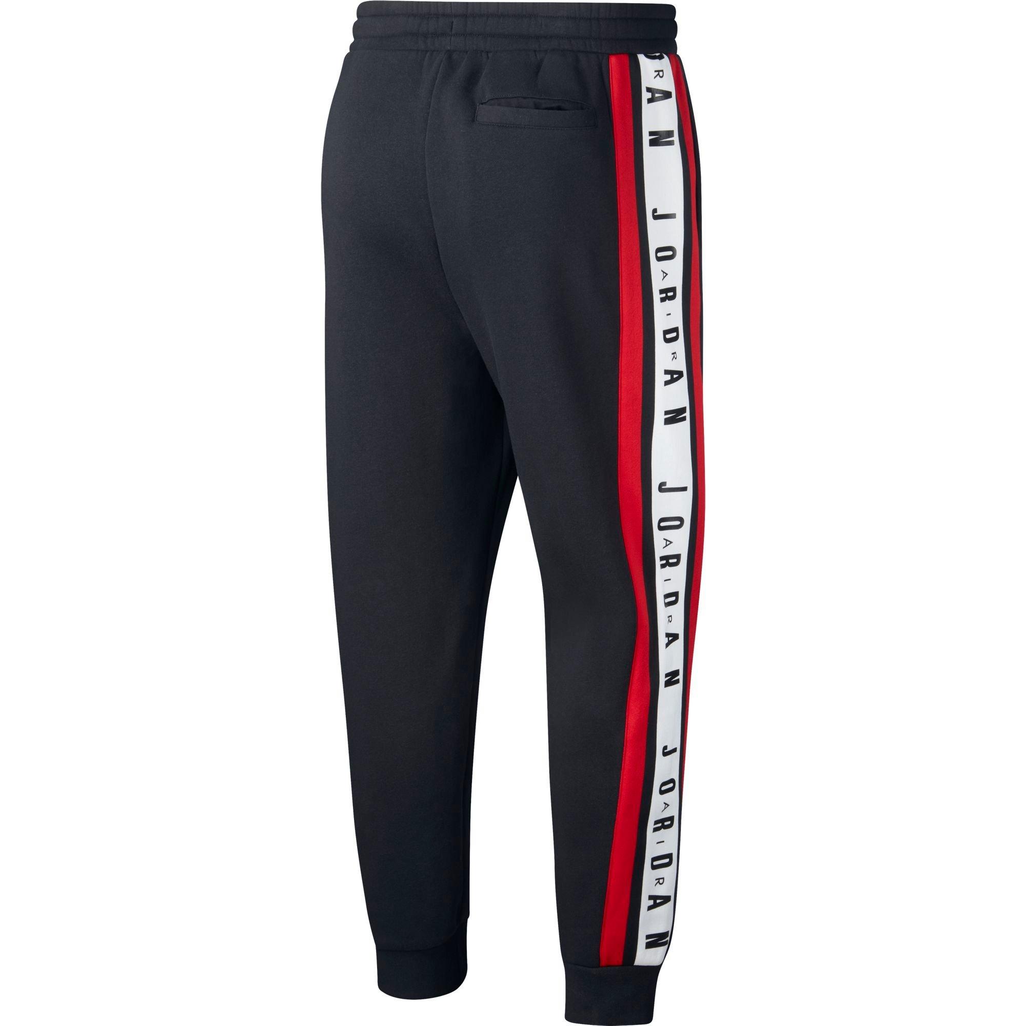 red black and white jordan sweatpants
