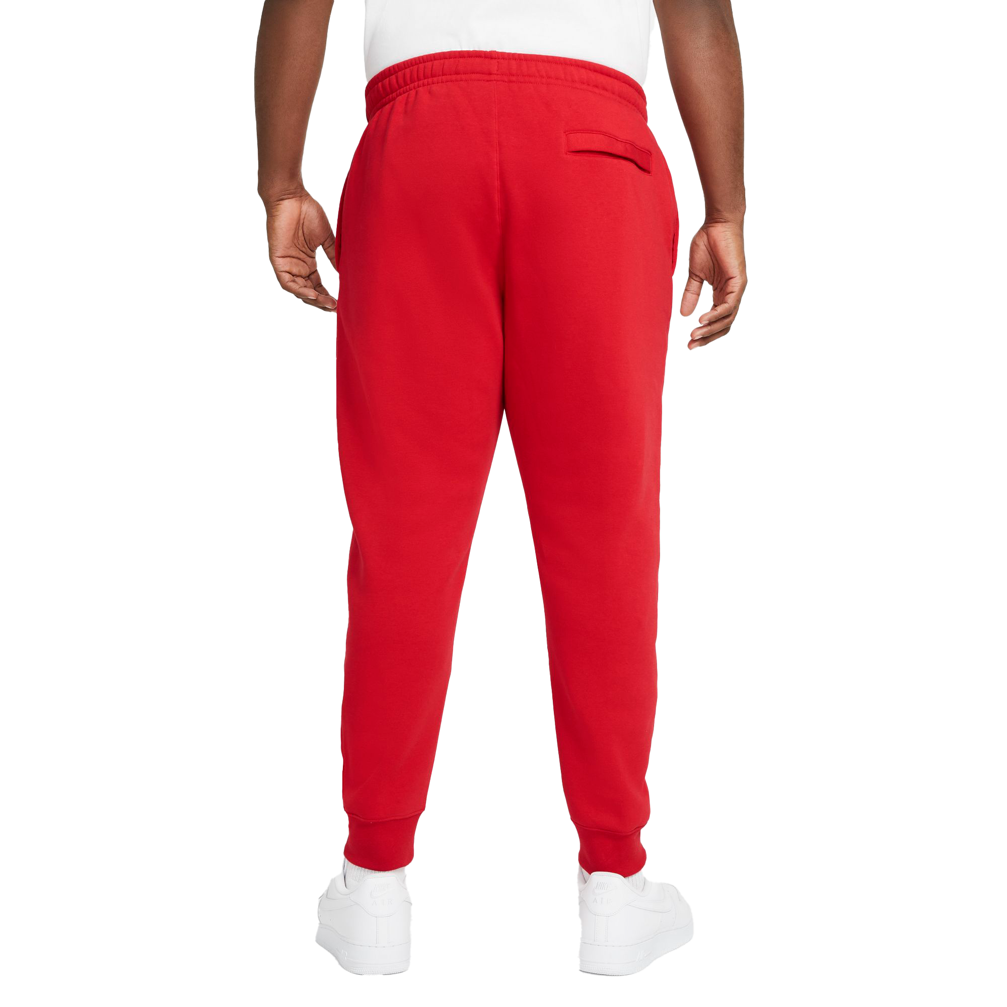 Nike Men's Sportswear Club Fleece Joggers-Red/White - Hibbett