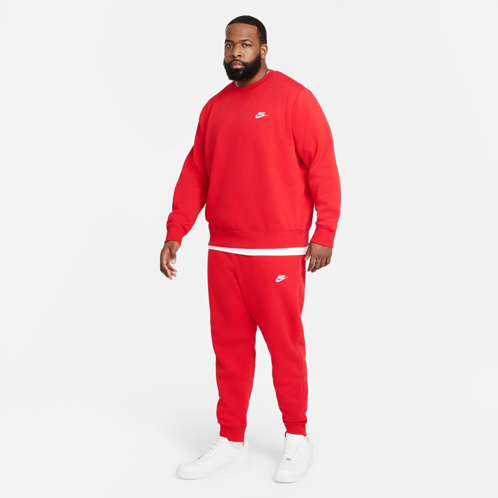 Red and cheap white nike joggers