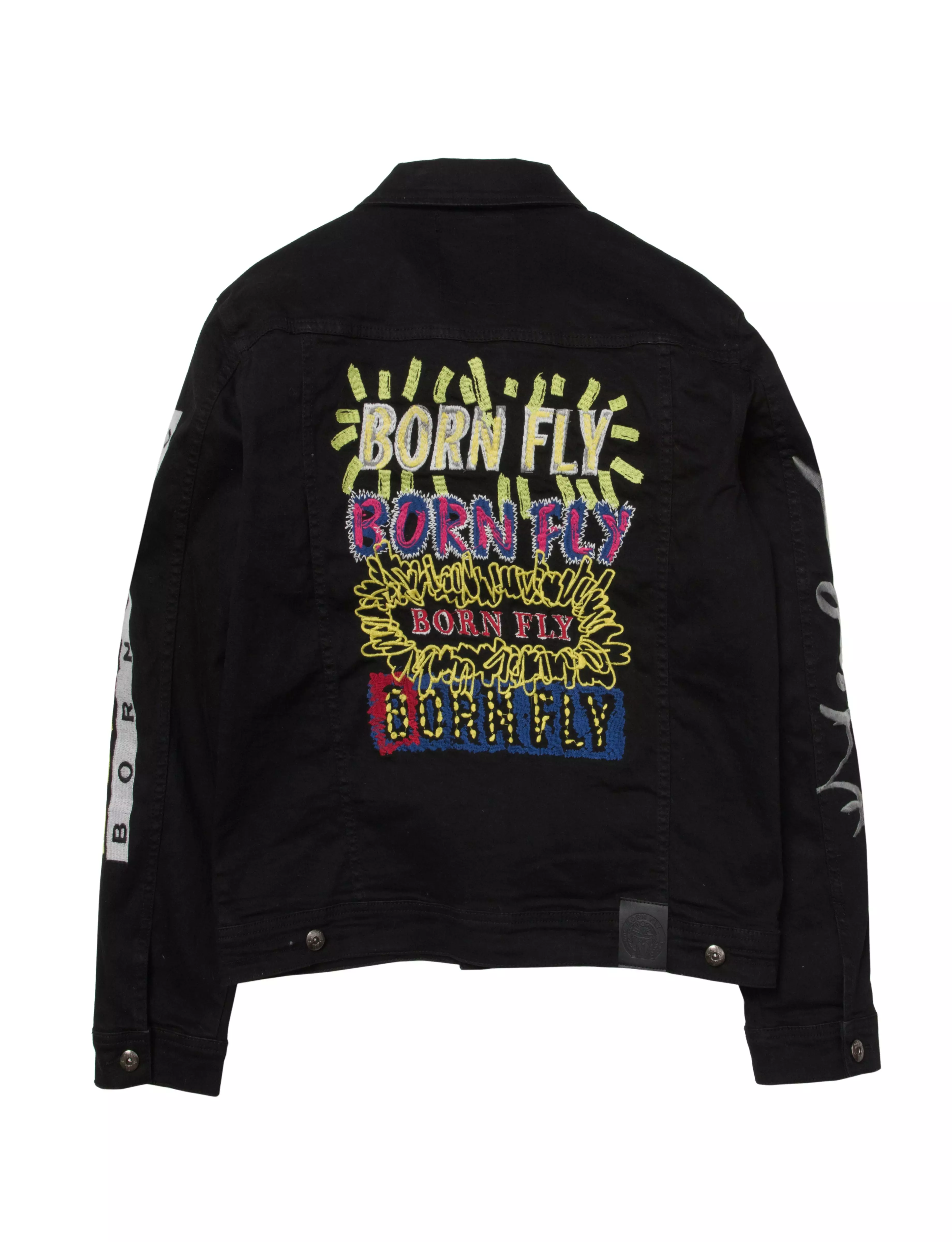 Born Fly Men's Monopoly Denim Jacket - BLACK