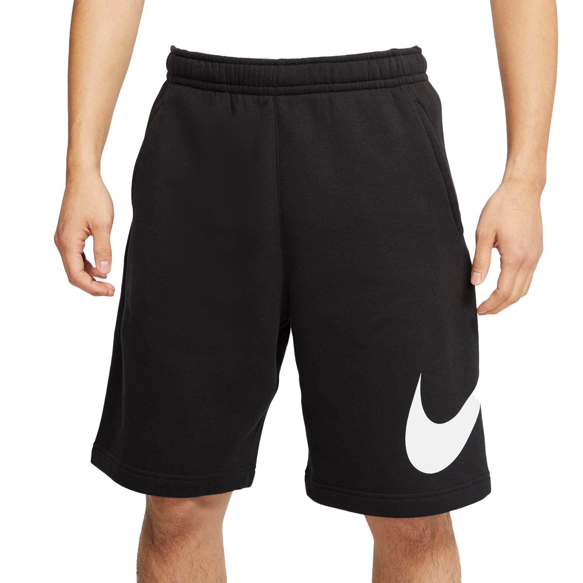 Nike Men's Sportswear Club "Black" Graphic Shorts - BLACK Thumbnail View 2