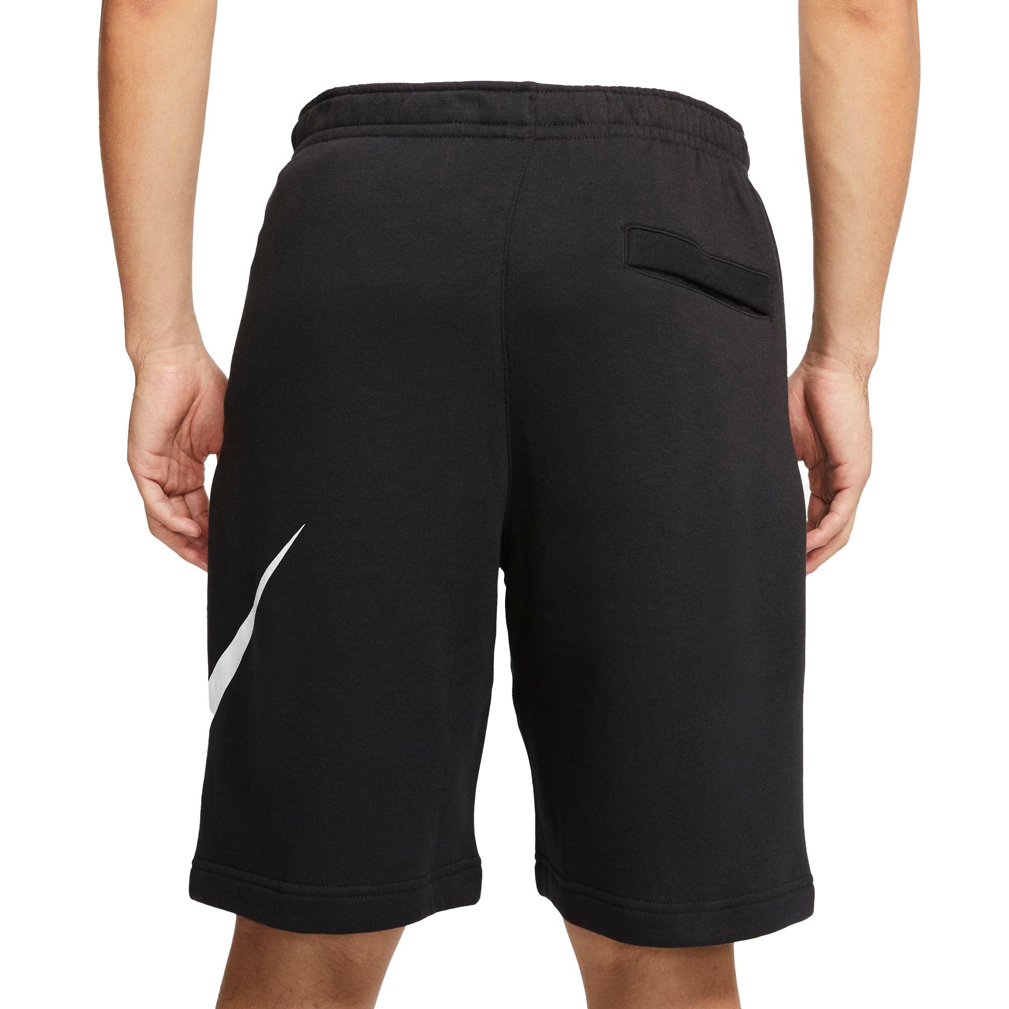 Nike Men's Sportswear Club "Black" Graphic Shorts - BLACK Thumbnail View 3