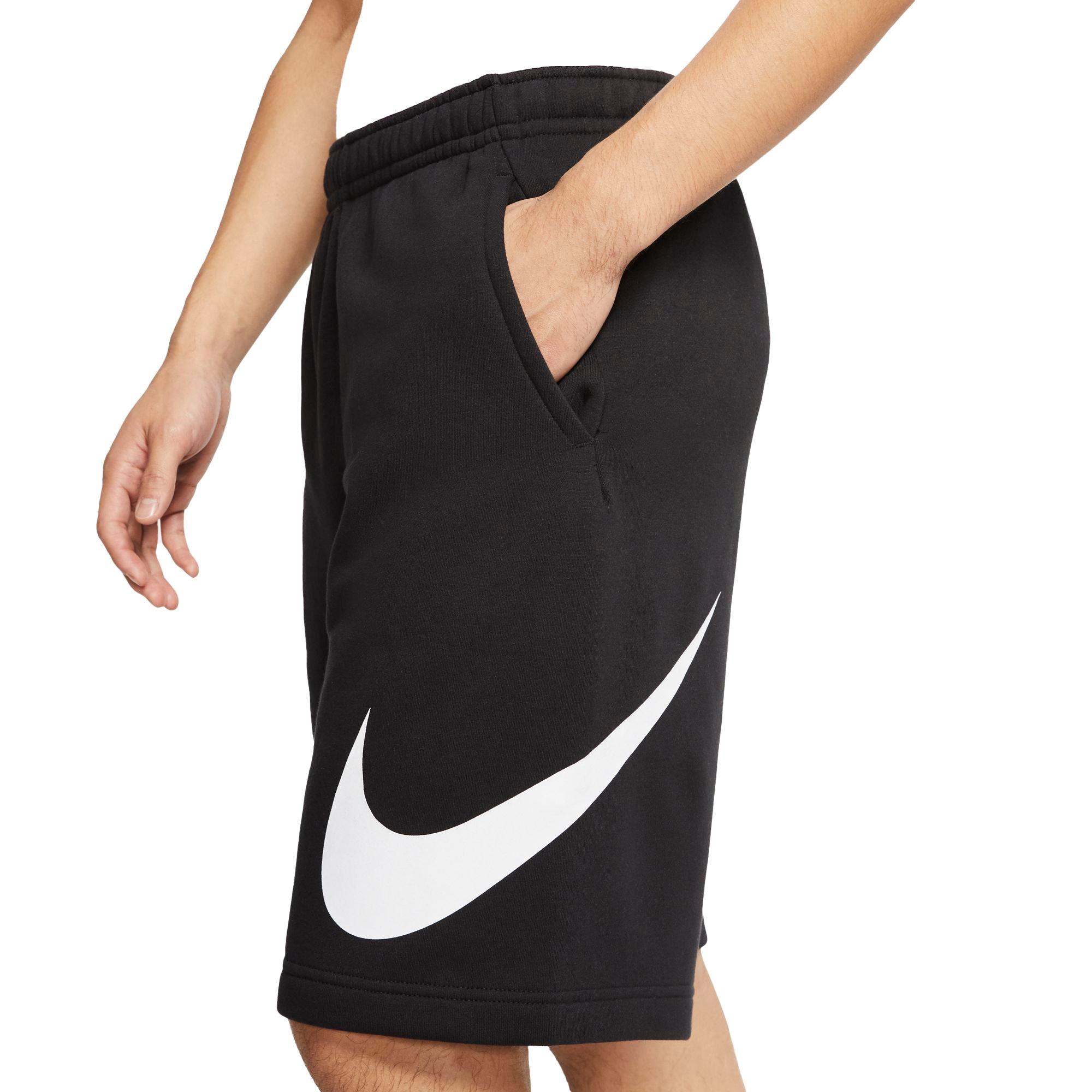 Nike Men's Sportswear Club "Black" Graphic Shorts - BLACK Thumbnail View 6