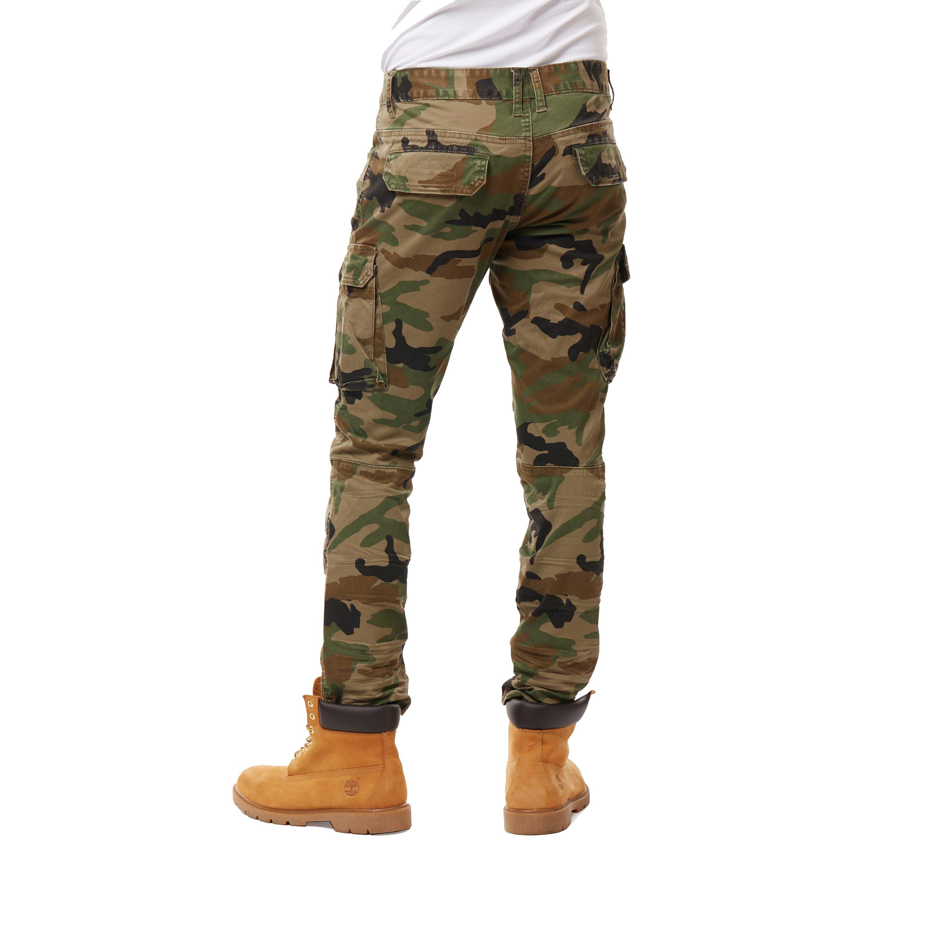 Smoke Rise Men's Twill Cargo Camo Tapered Pants