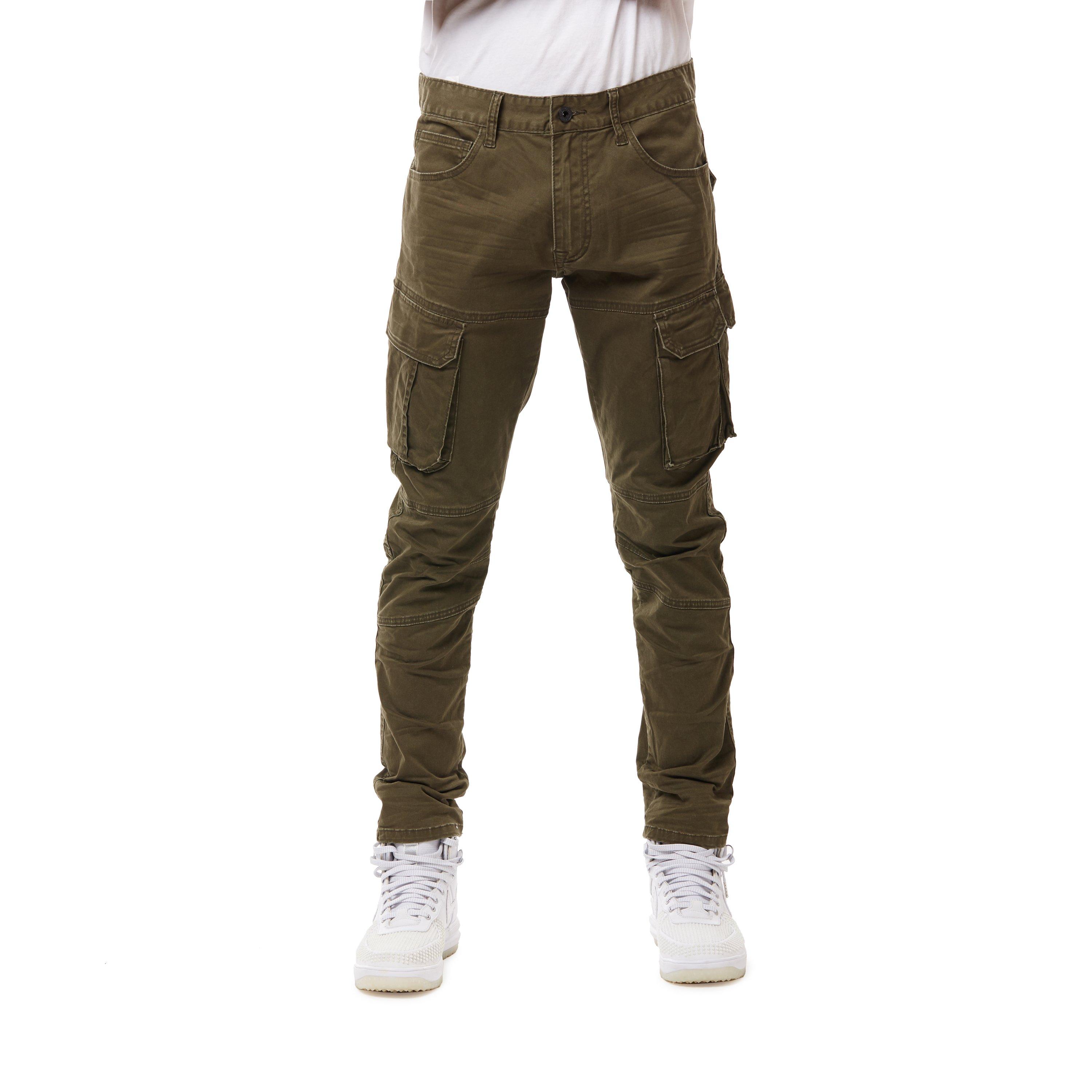 smoke rise slim twill cargo pants