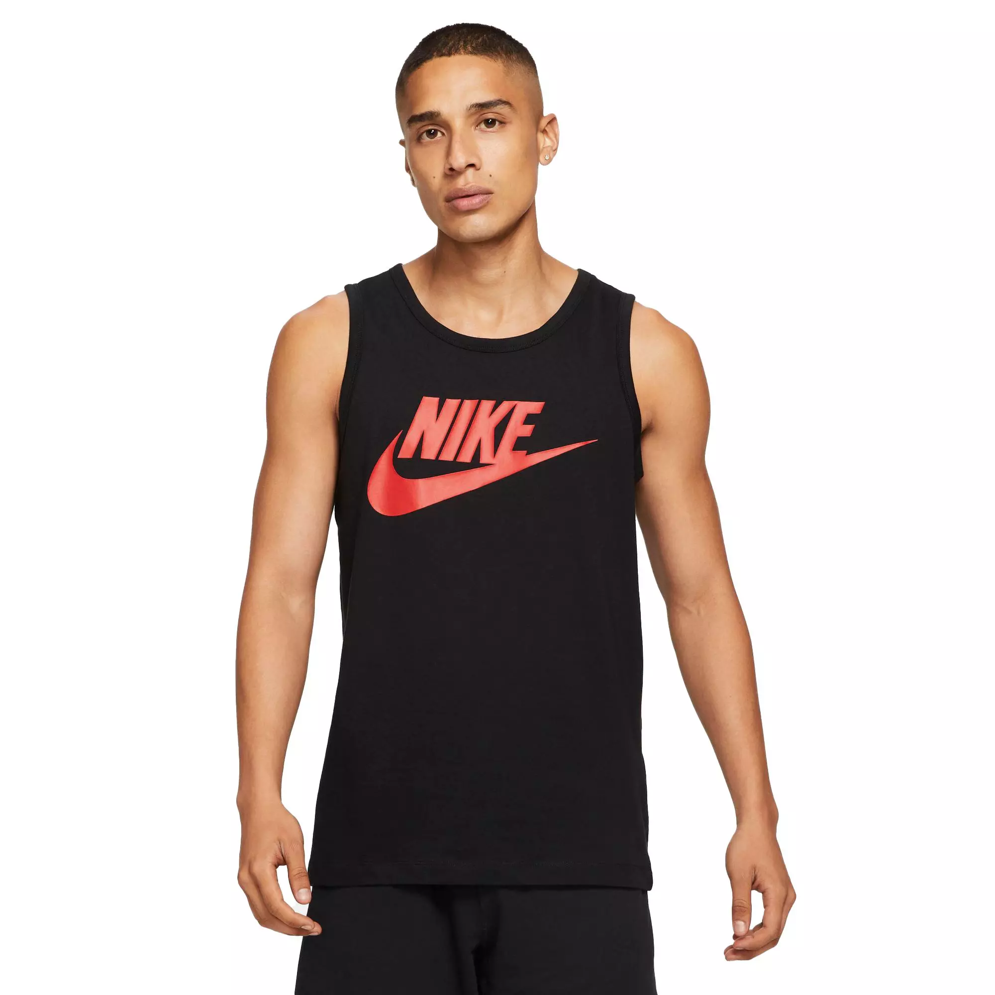 Nike Sportswear Men's Tank Top-Black/Red - Hibbett