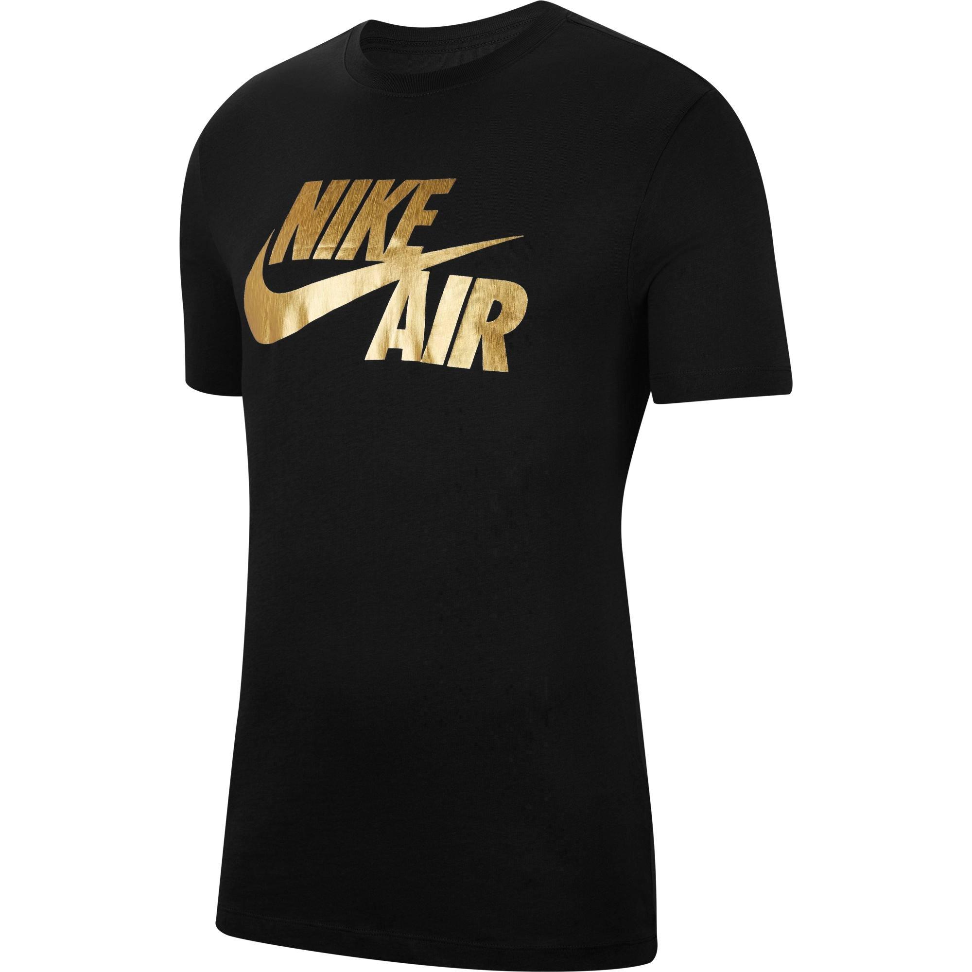 nike shirt with gold letters