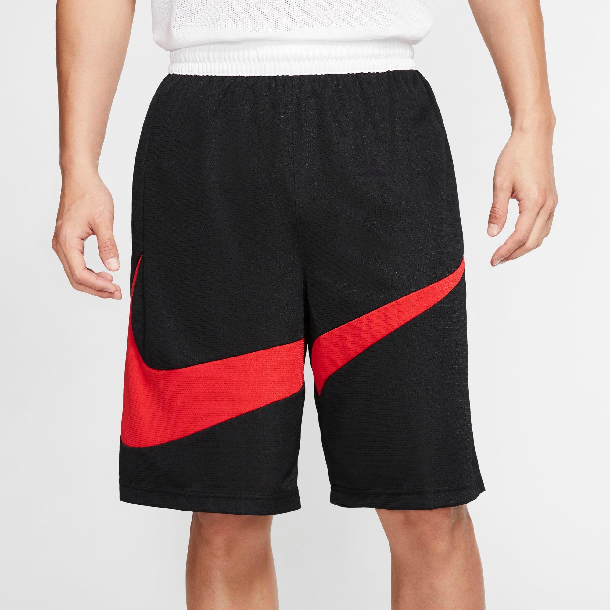 red and black nike shorts mens