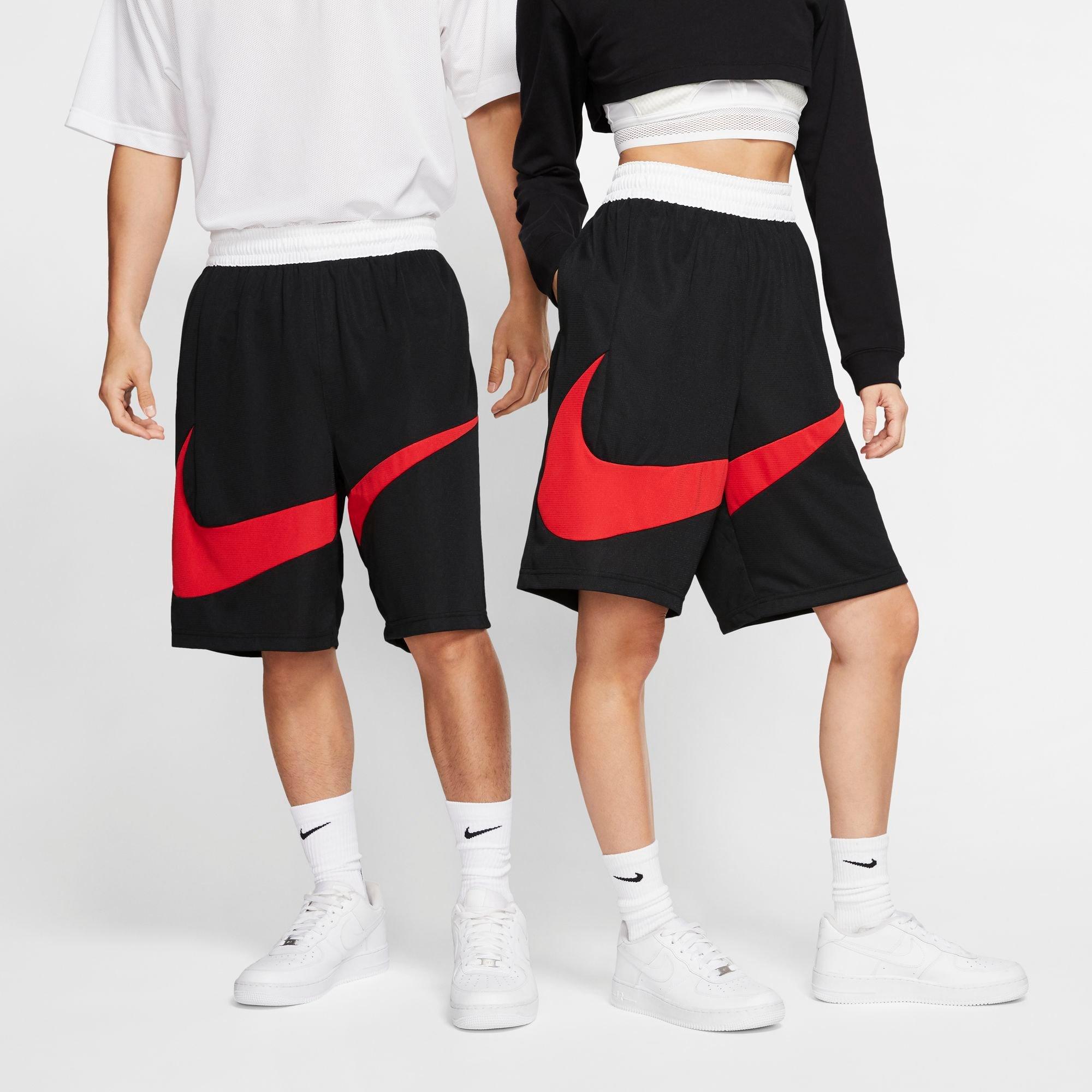 red black and white nike shorts