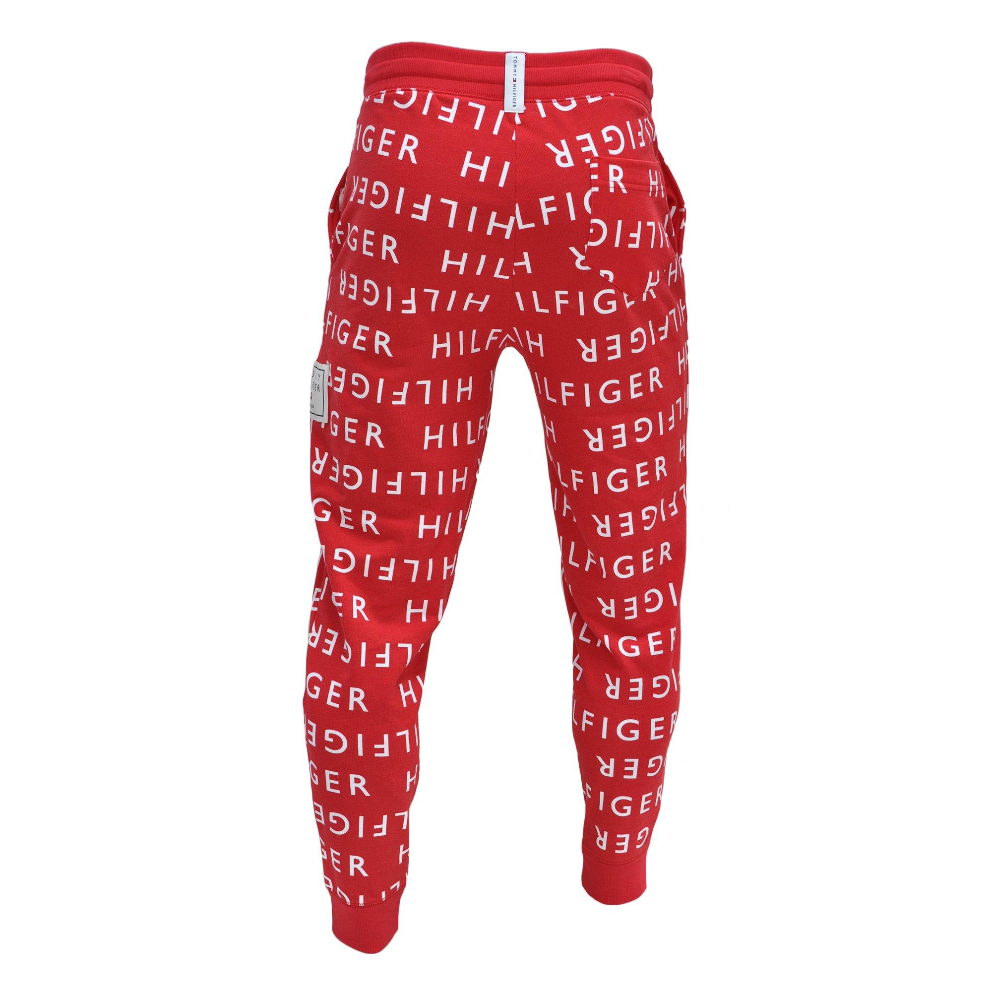 red tommy hilfiger joggers