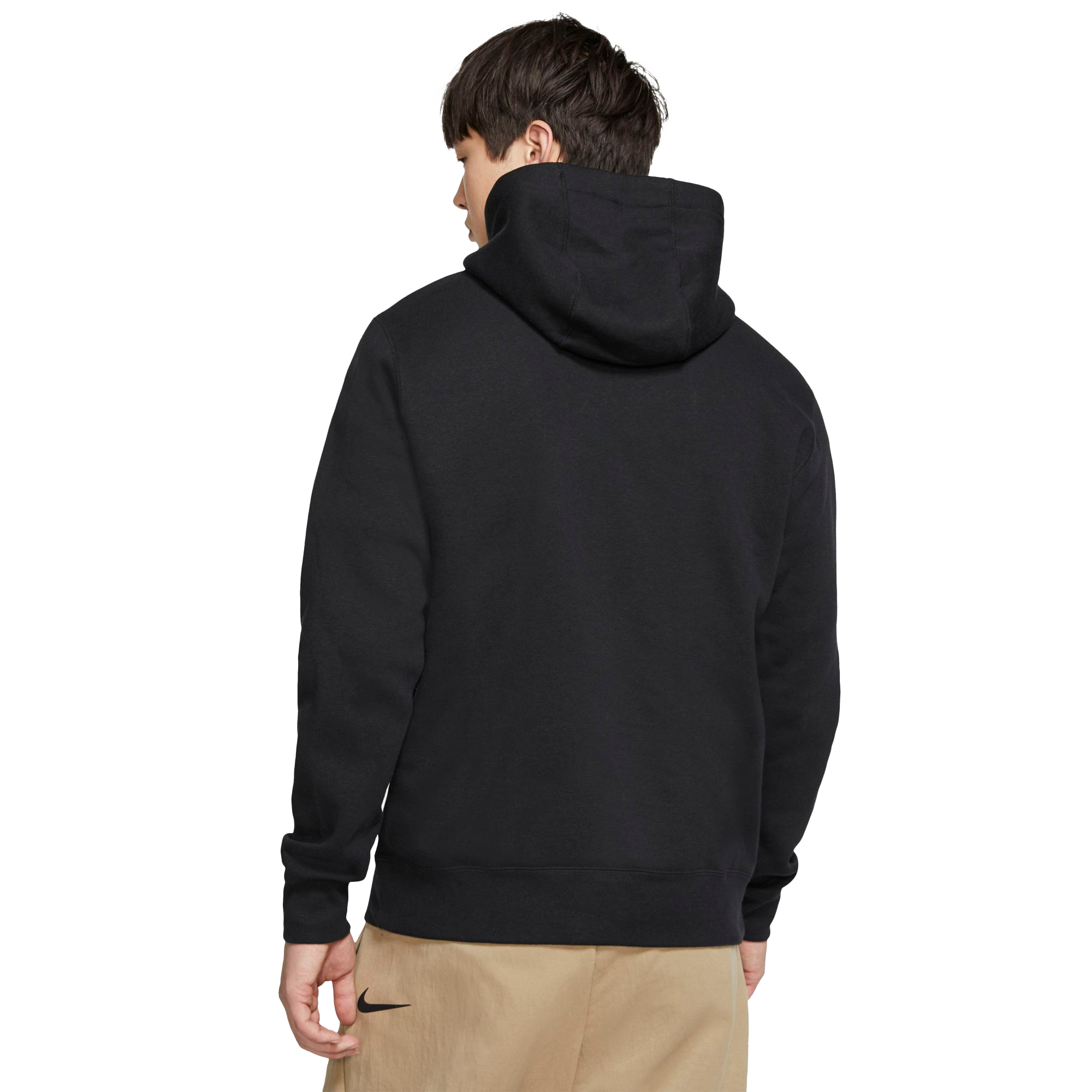 Nike Men's Sportswear Club Fleece "Black" Pullover Hoodie - BLACK Thumbnail View 2
