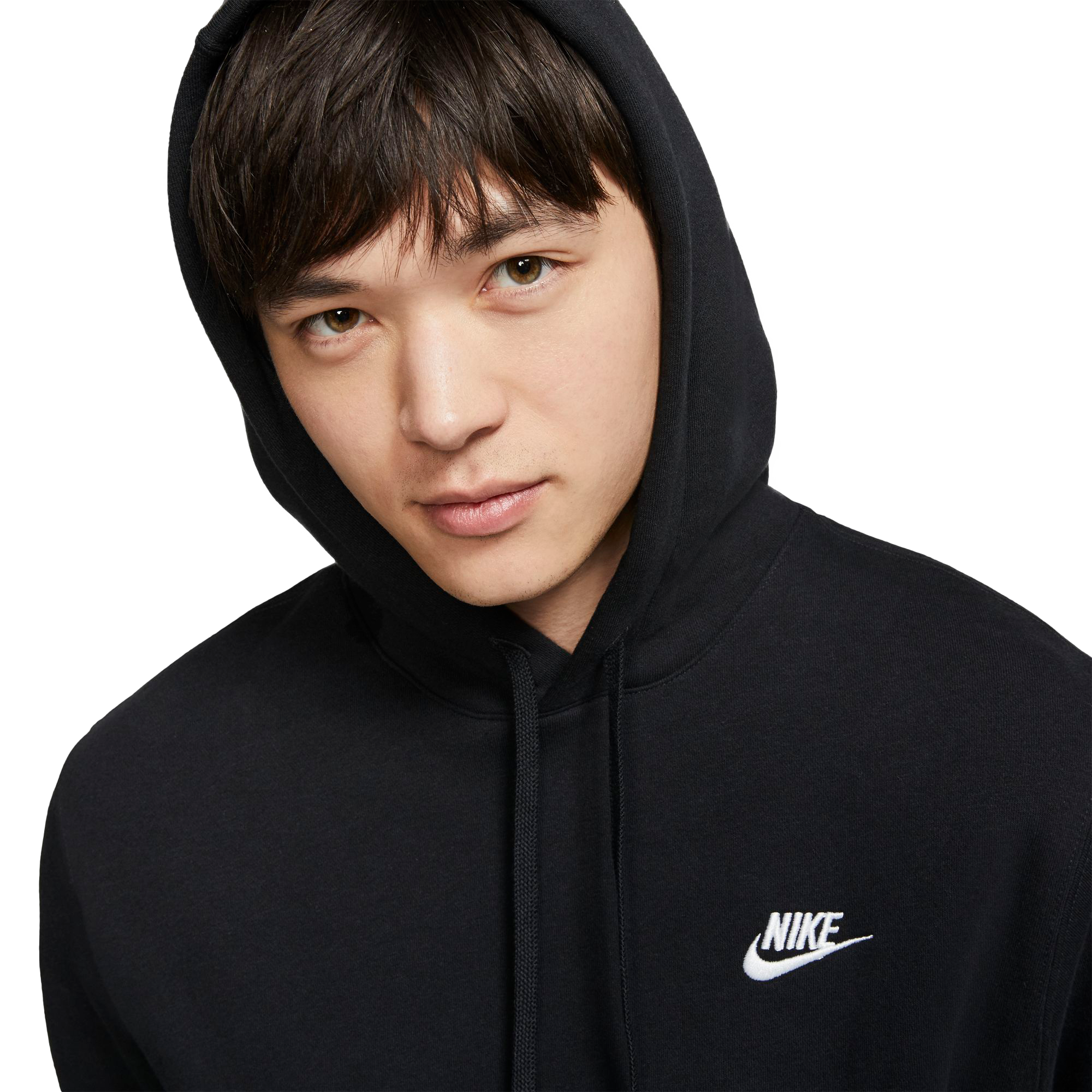 Nike Men's Sportswear Club Fleece "Black" Pullover Hoodie - BLACK Thumbnail View 3
