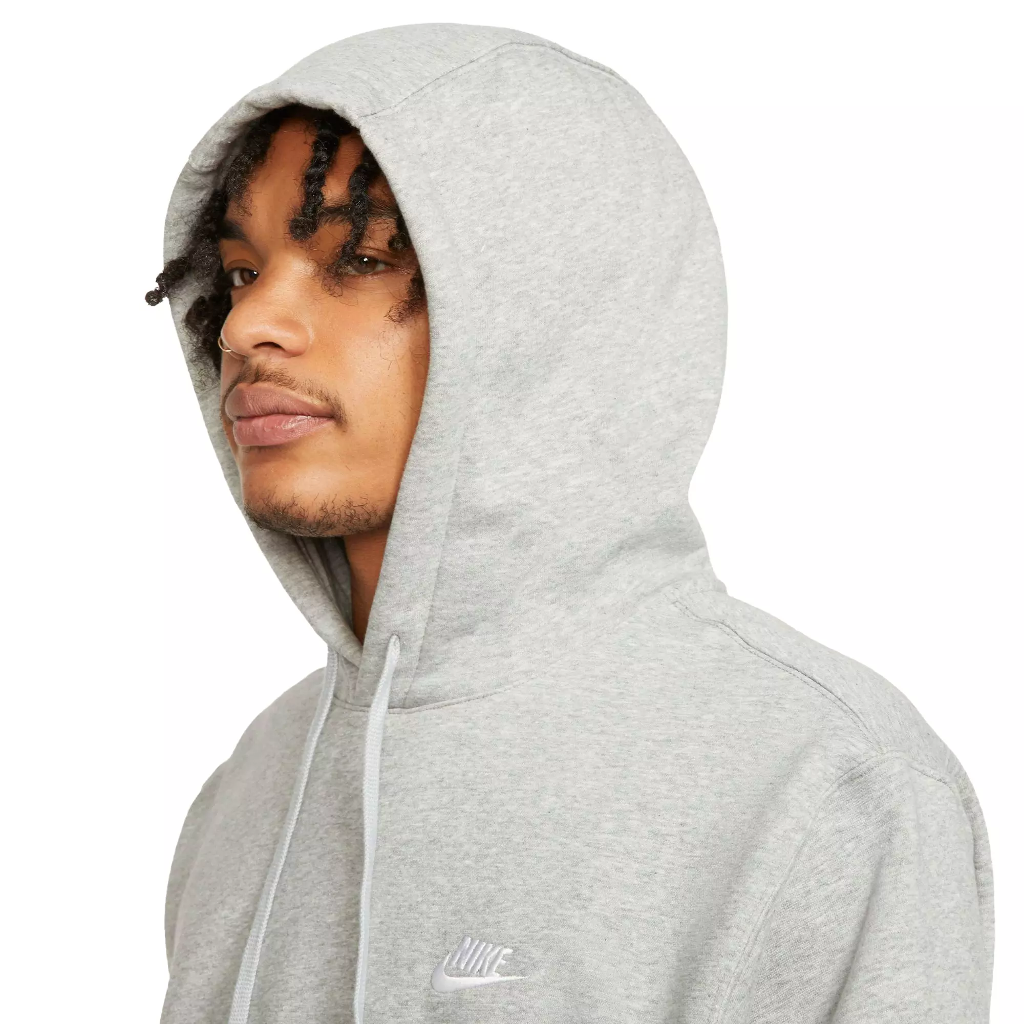 Nike Men's Sportswear Club Fleece Hoodie-Grey - GREY