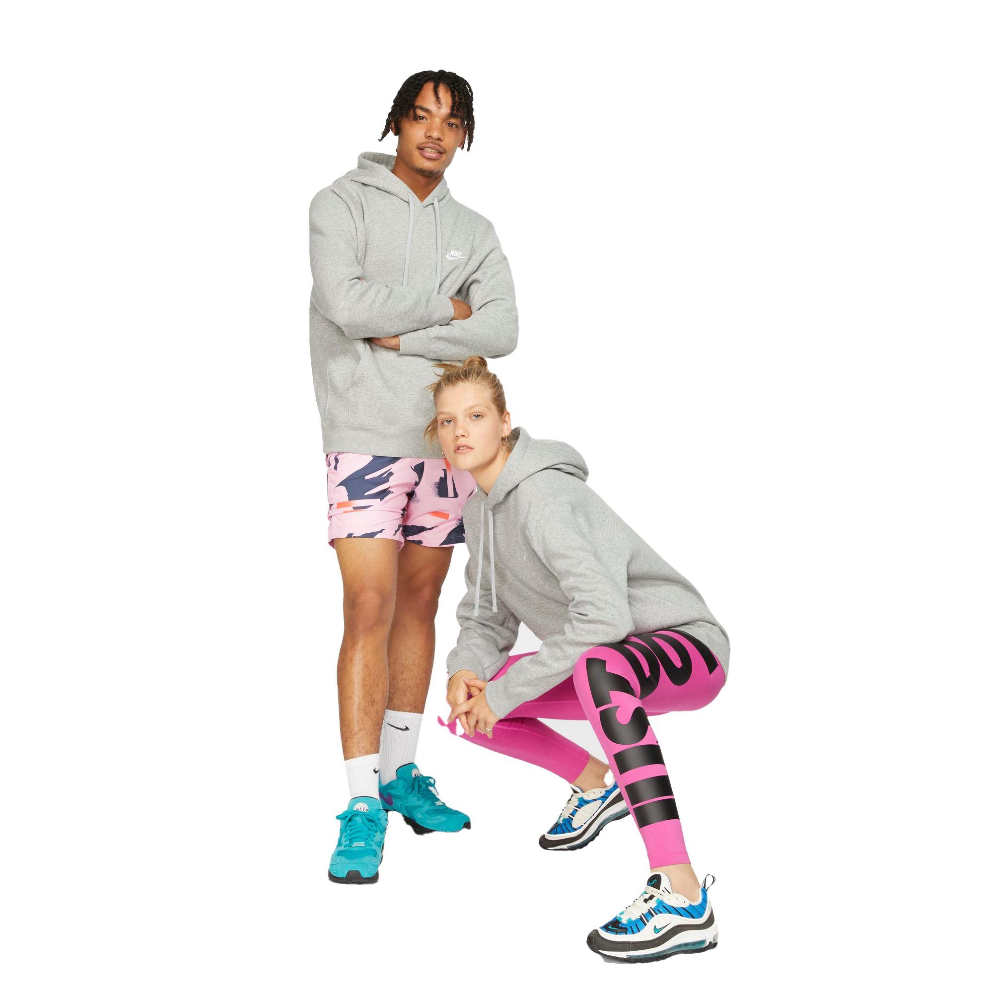 Nike Men's Sportswear Club Fleece Hoodie-Grey - GREY Thumbnail View 4