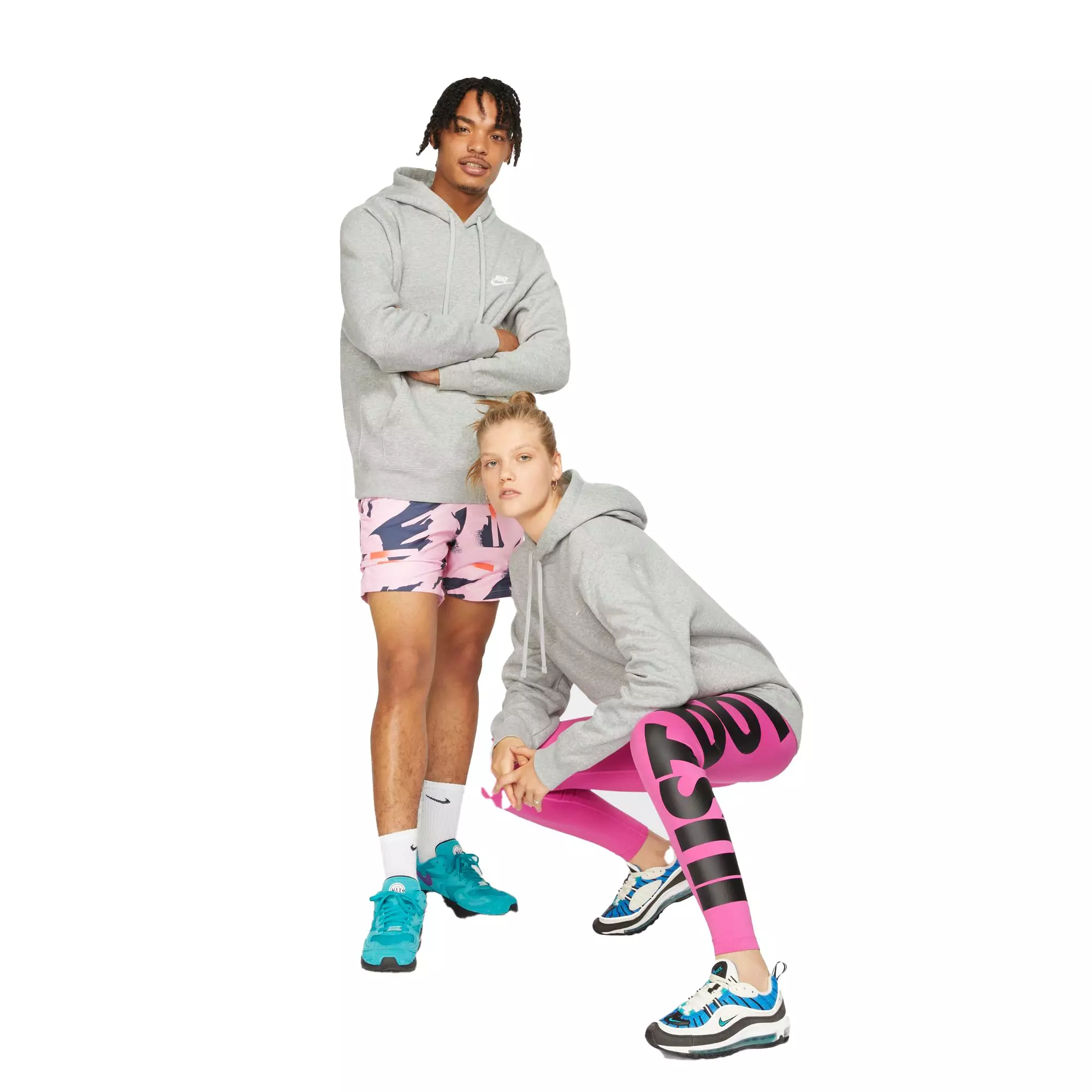 Nike Men's Sportswear Club Fleece Hoodie-Grey - GREY