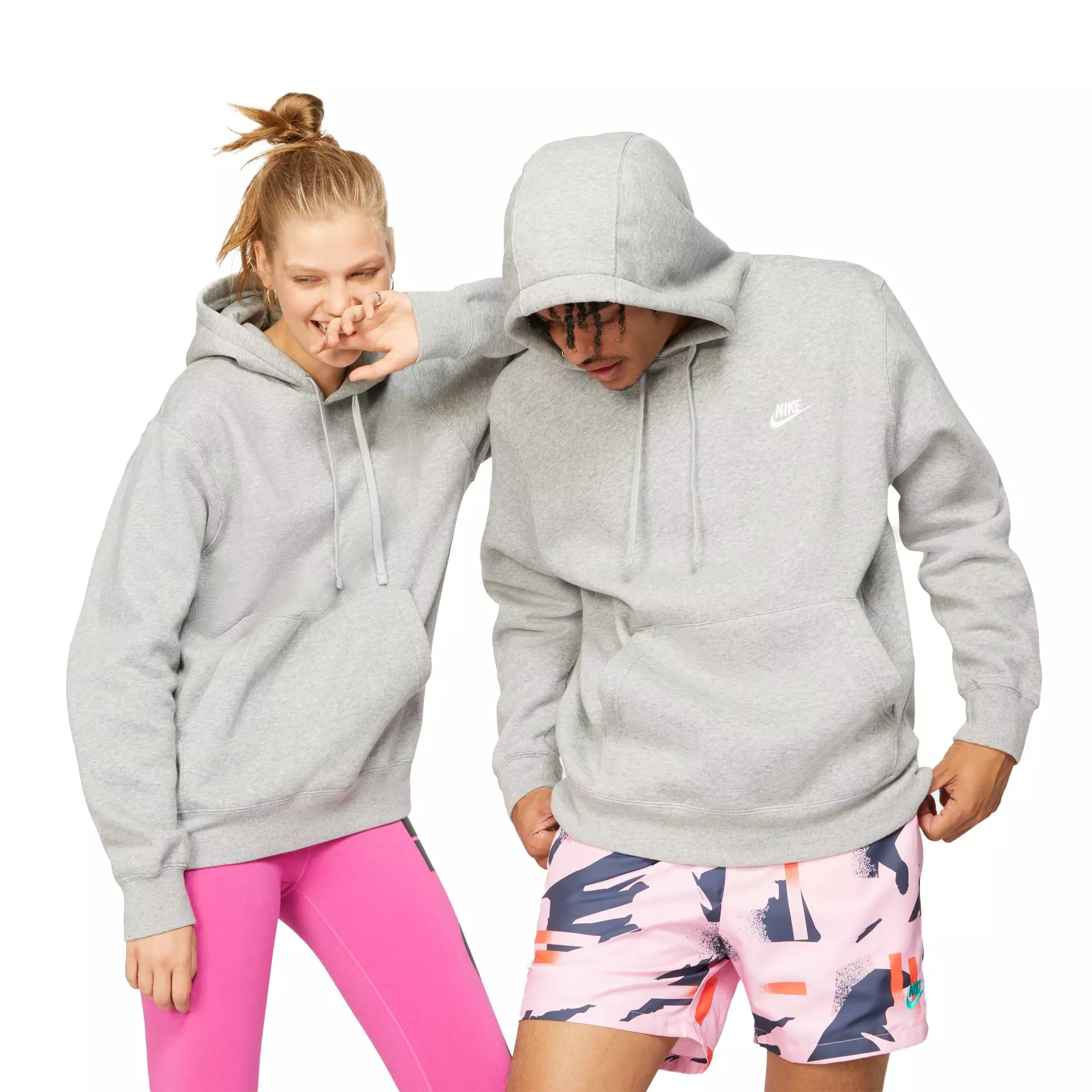 Nike Men's Sportswear Club Fleece Hoodie-Grey - GREY