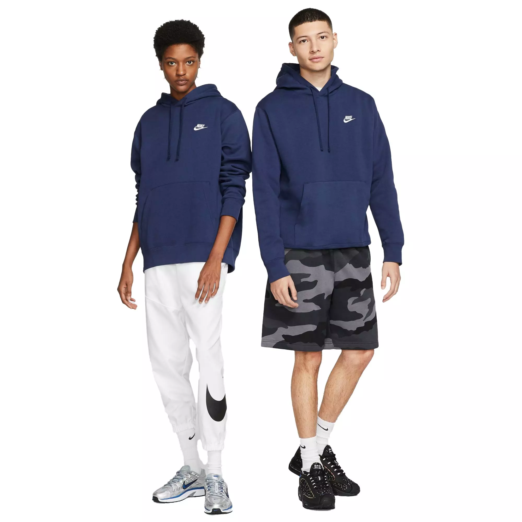 Nike Unisex Navy Sportswear Club Fleece Pullover - NAVY