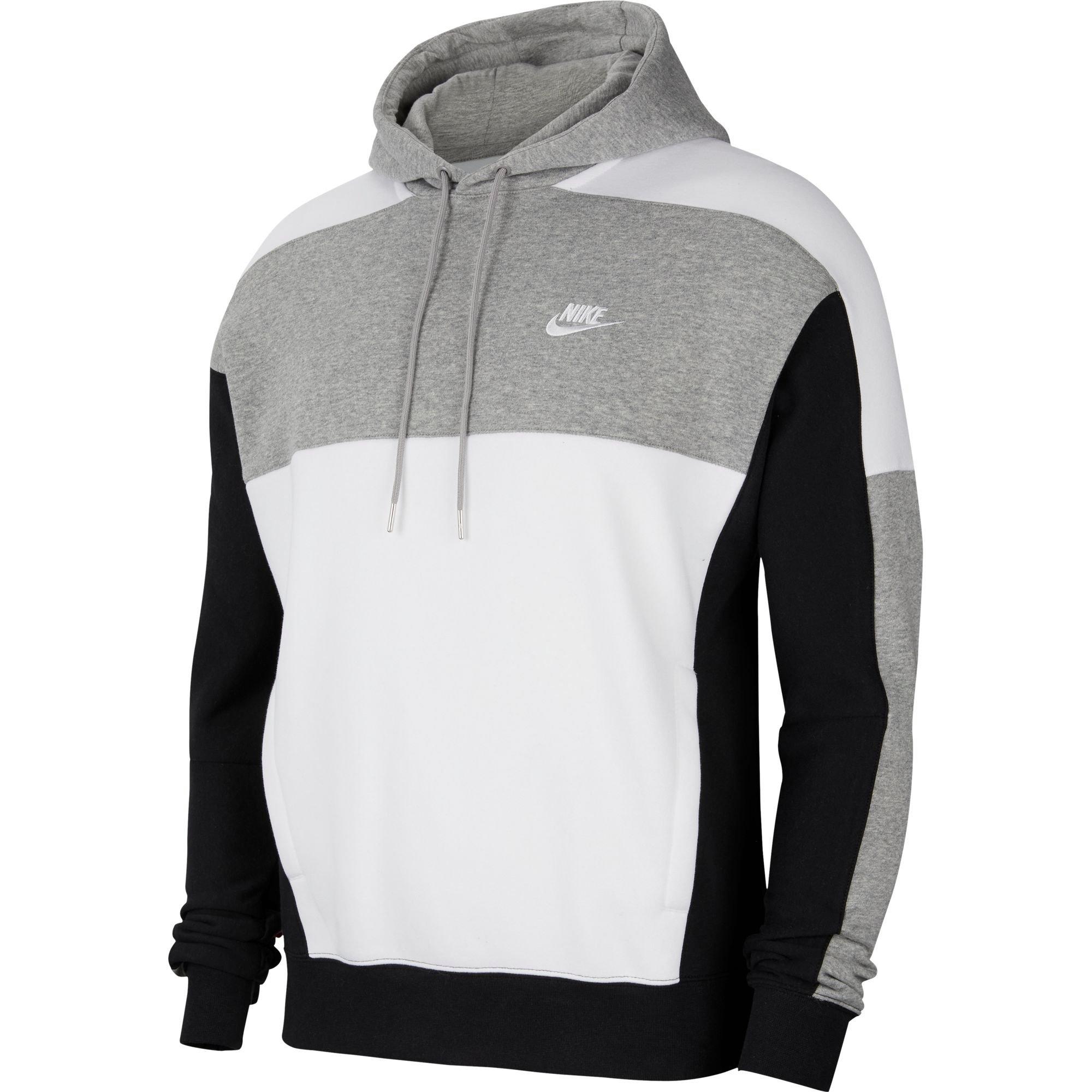 grey and white nike hoodie