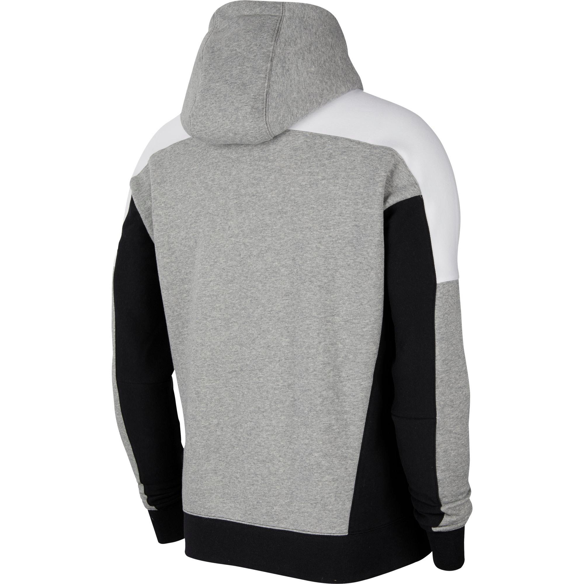 nike hoodie grey and white