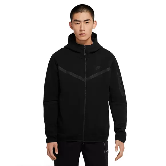 Nike Sportswear Tech Fleece Men's Full-Zip Hoodie - Black - Hibbett ...