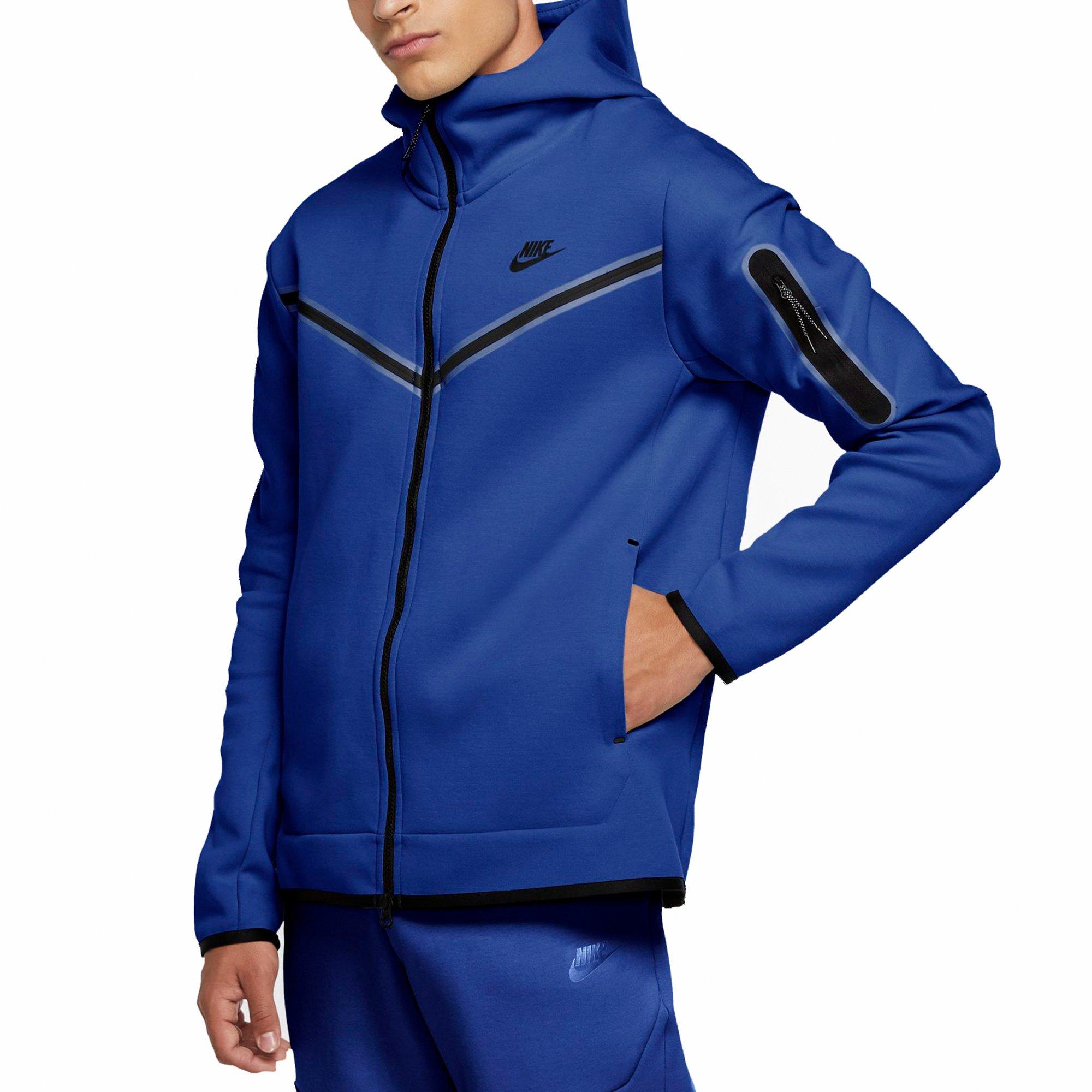 blue nike tech fleece jacket