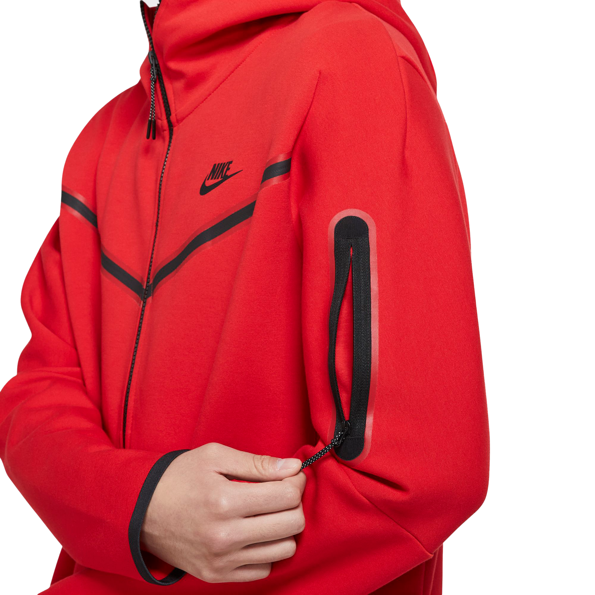 Nike tech fleece red jacket hot sale