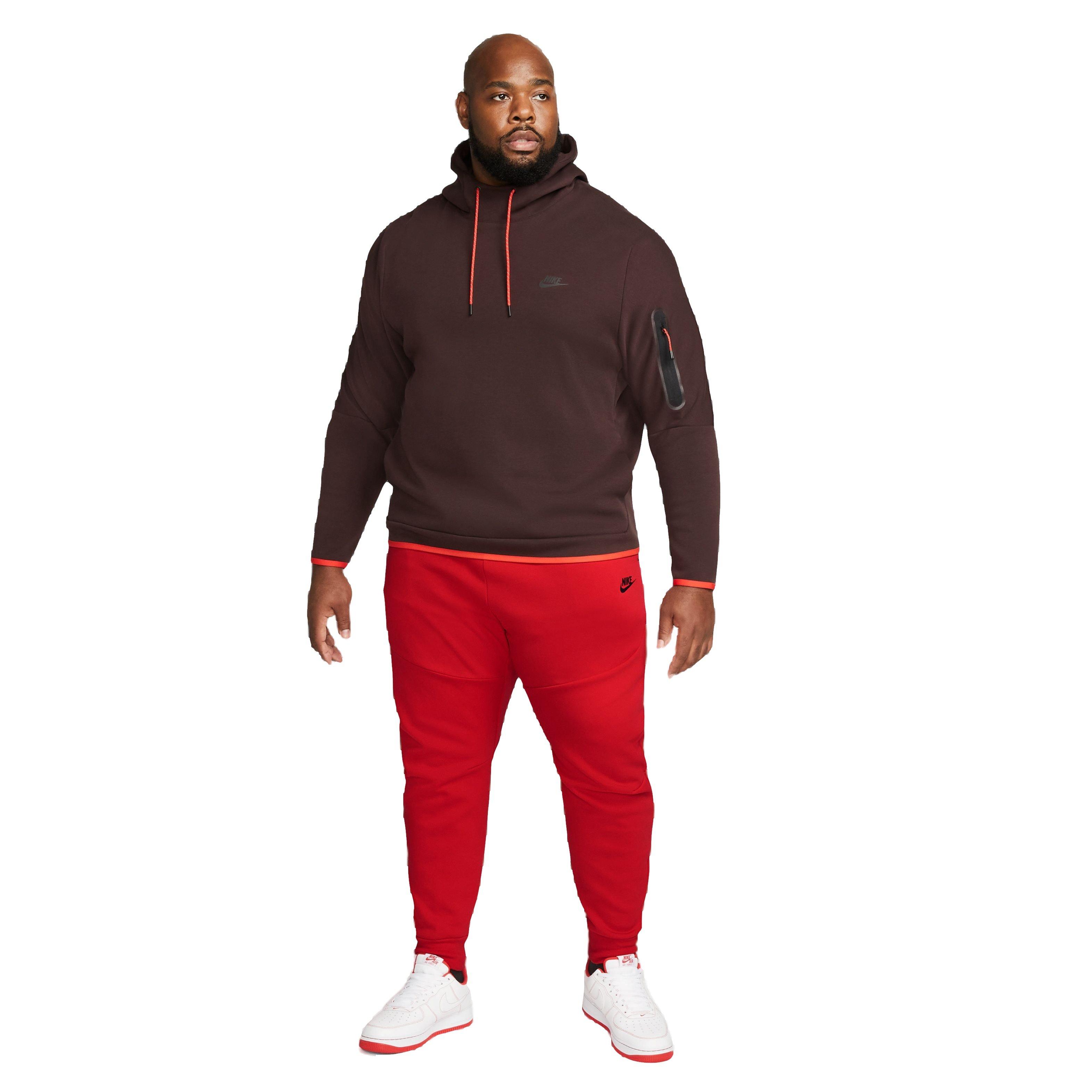 Calças Nike Sportswear Tech Fleece Jogger Univ Red Htr-Black