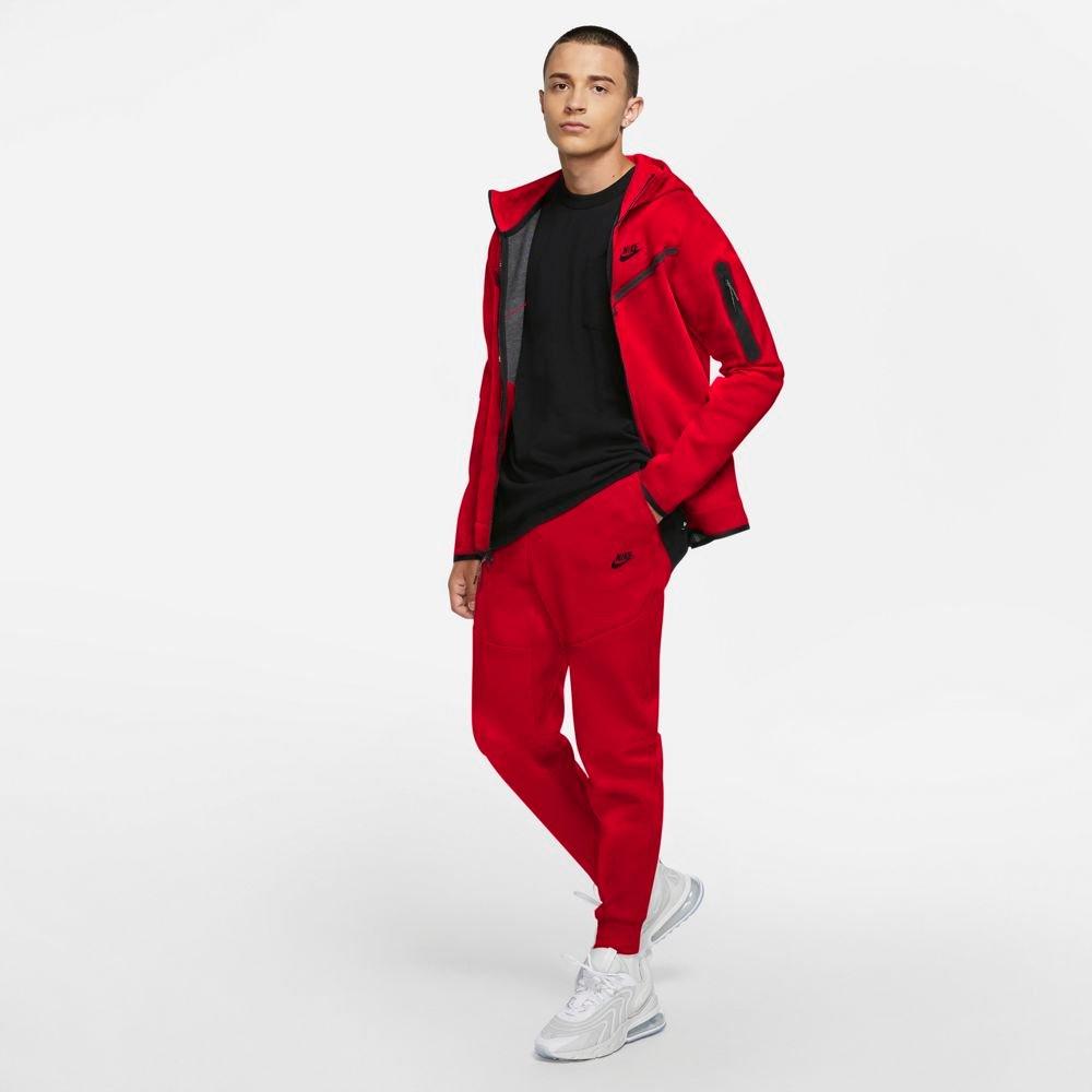 Mens red best sale nike tech