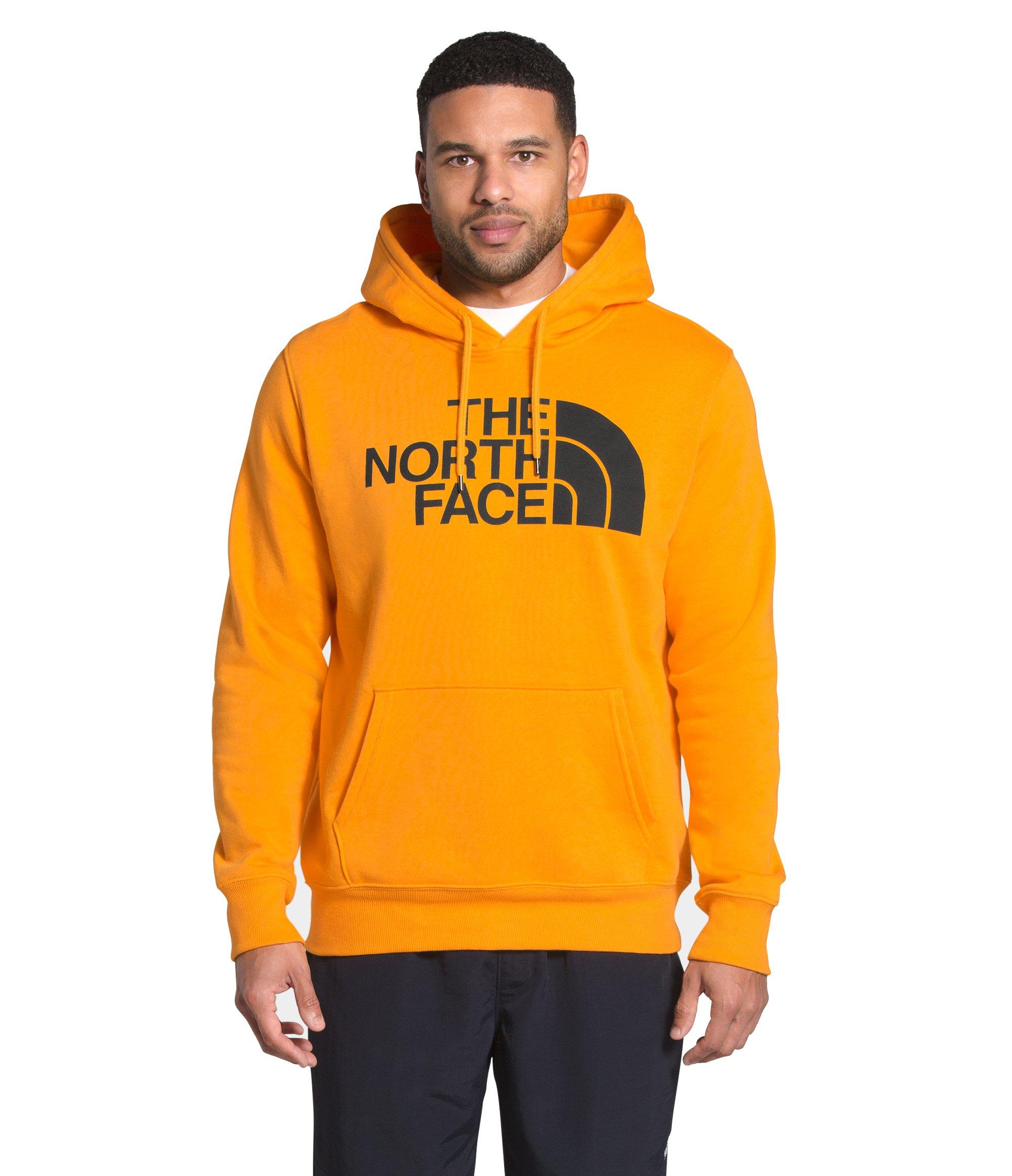 yellow the north face hoodie