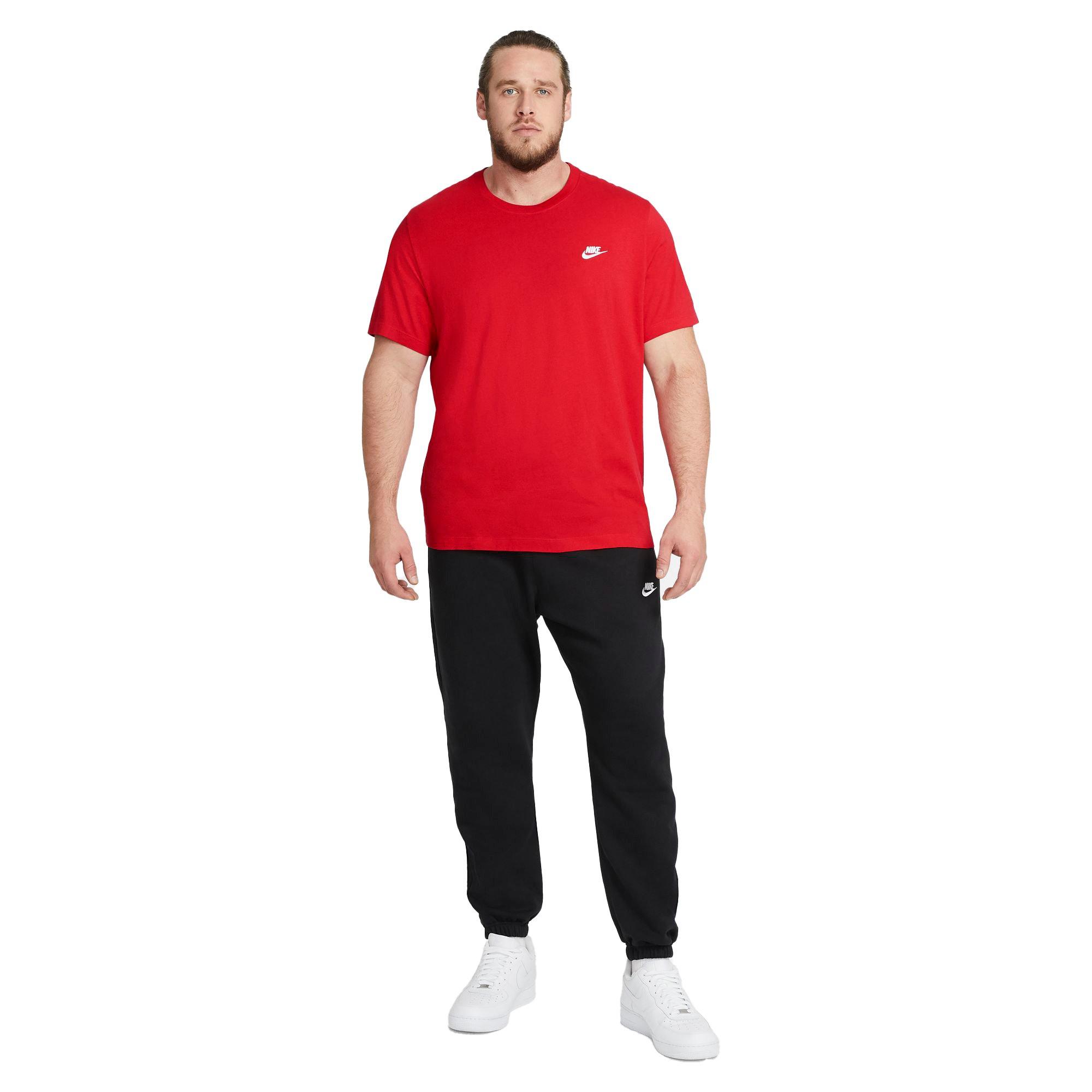 Nike Men's Sportswear Club "Red" T-Shirt - RED Thumbnail View 4