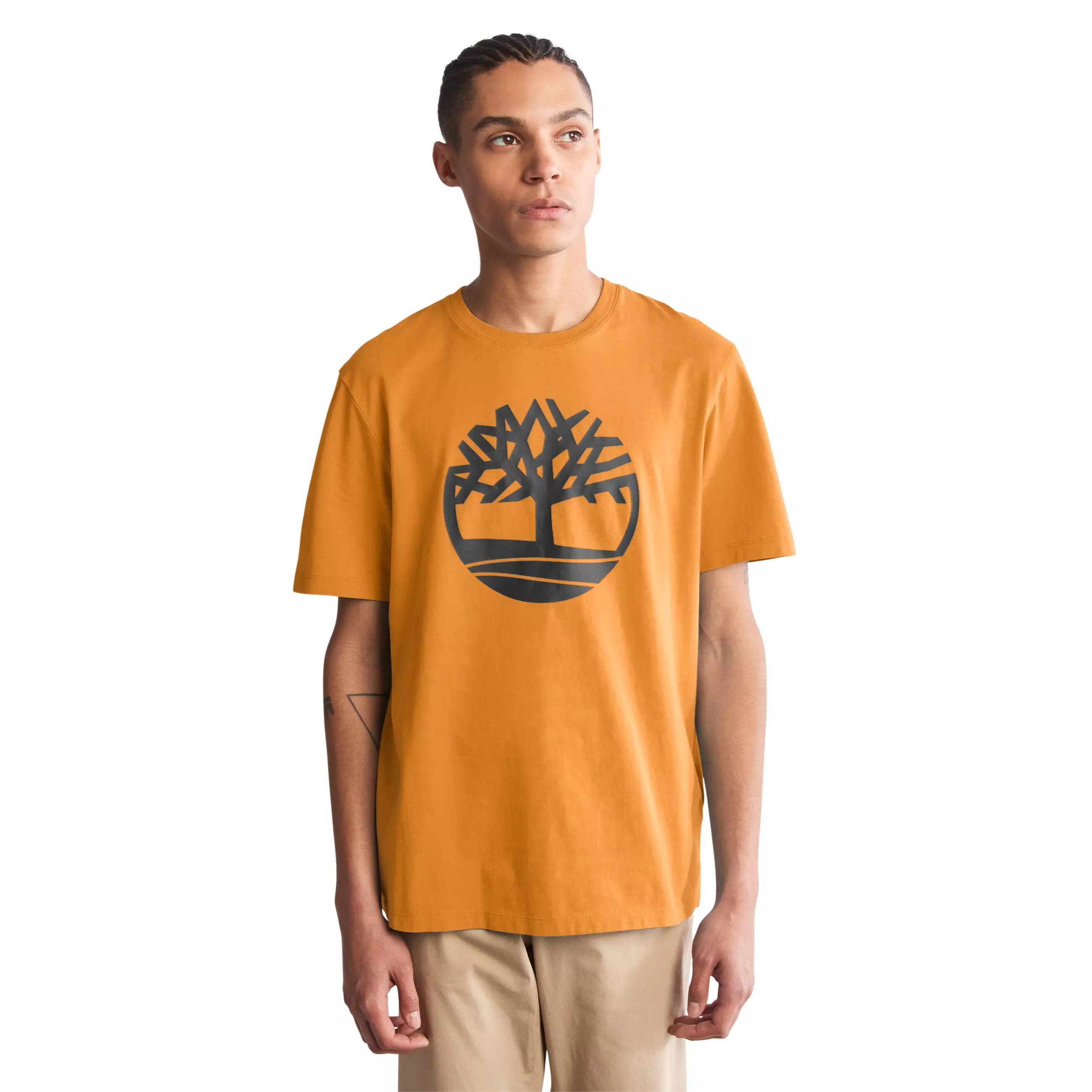 Timberland Men's Logo Tee - Wheat - WHEAT