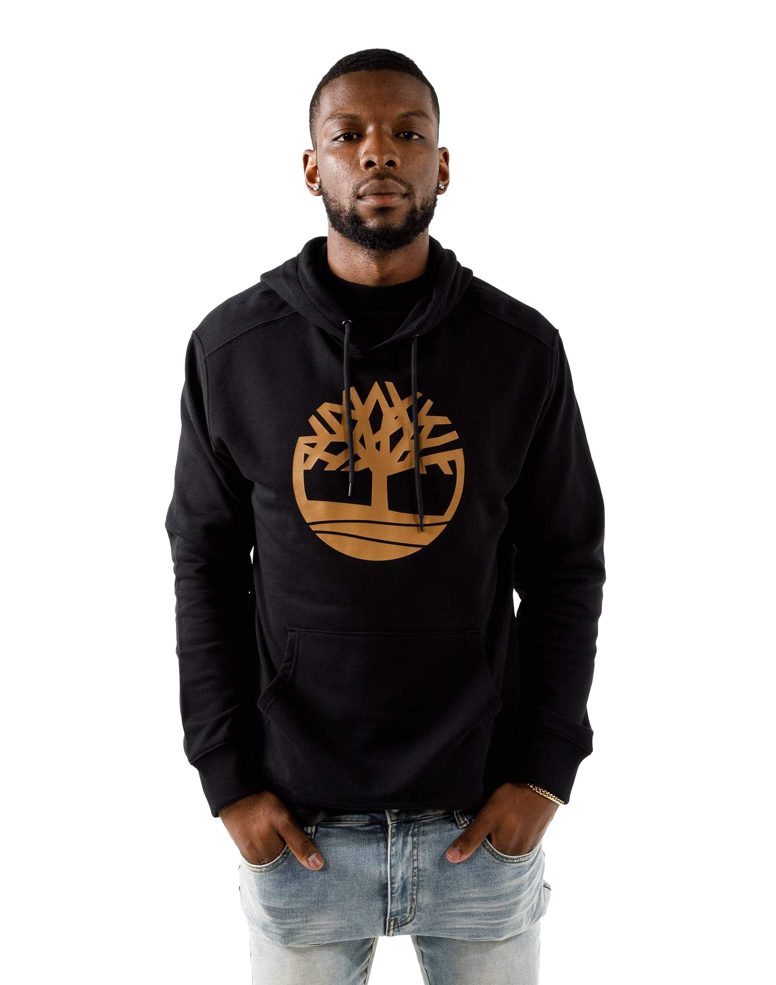 Timberland Men's Pullover "Black" Hoodie - BLACK Thumbnail View 1