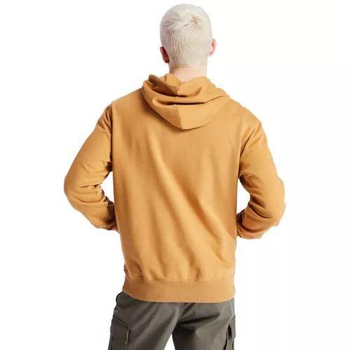 Timberland men's logo pullover best sale wheat hoodi