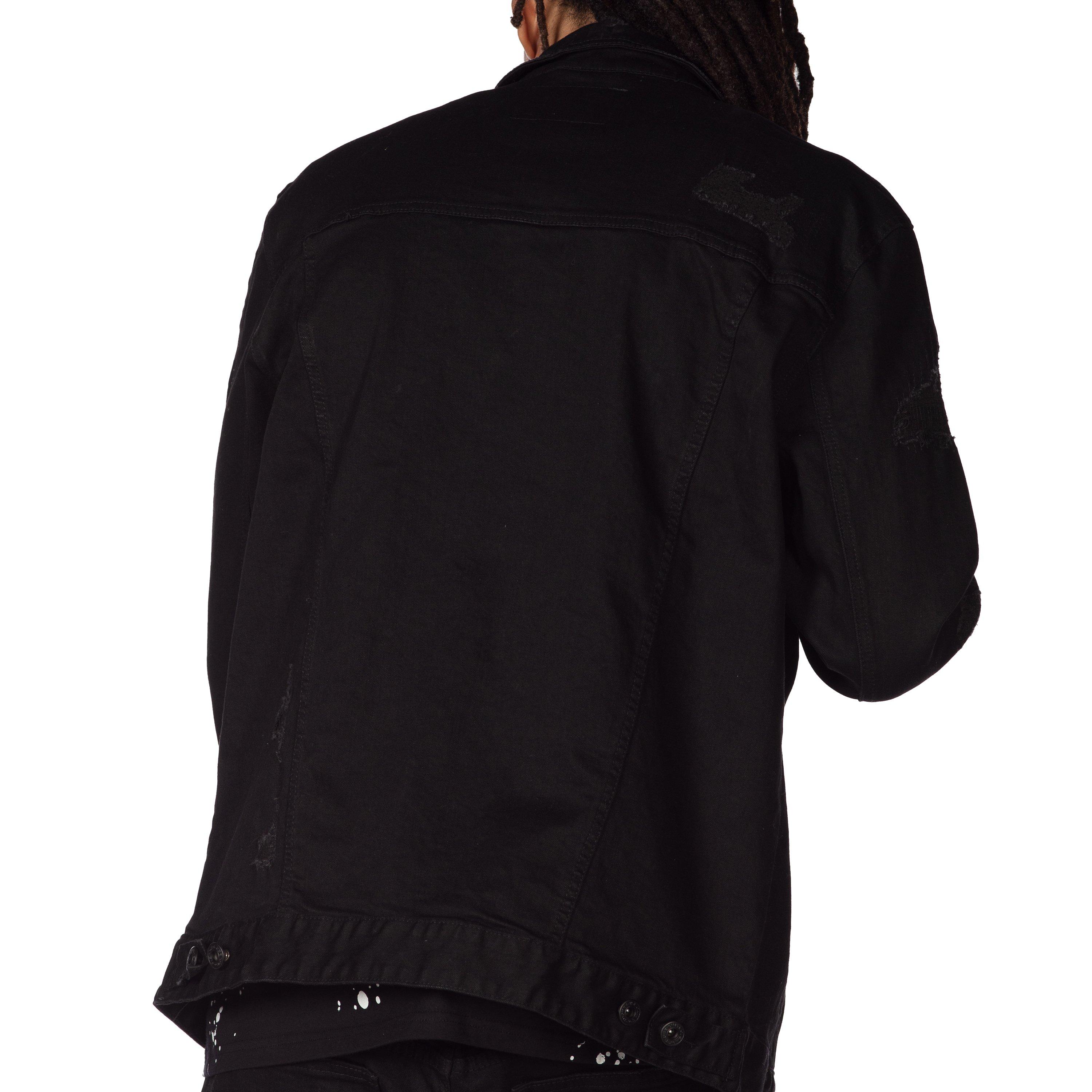 smoke rise black denim jacket