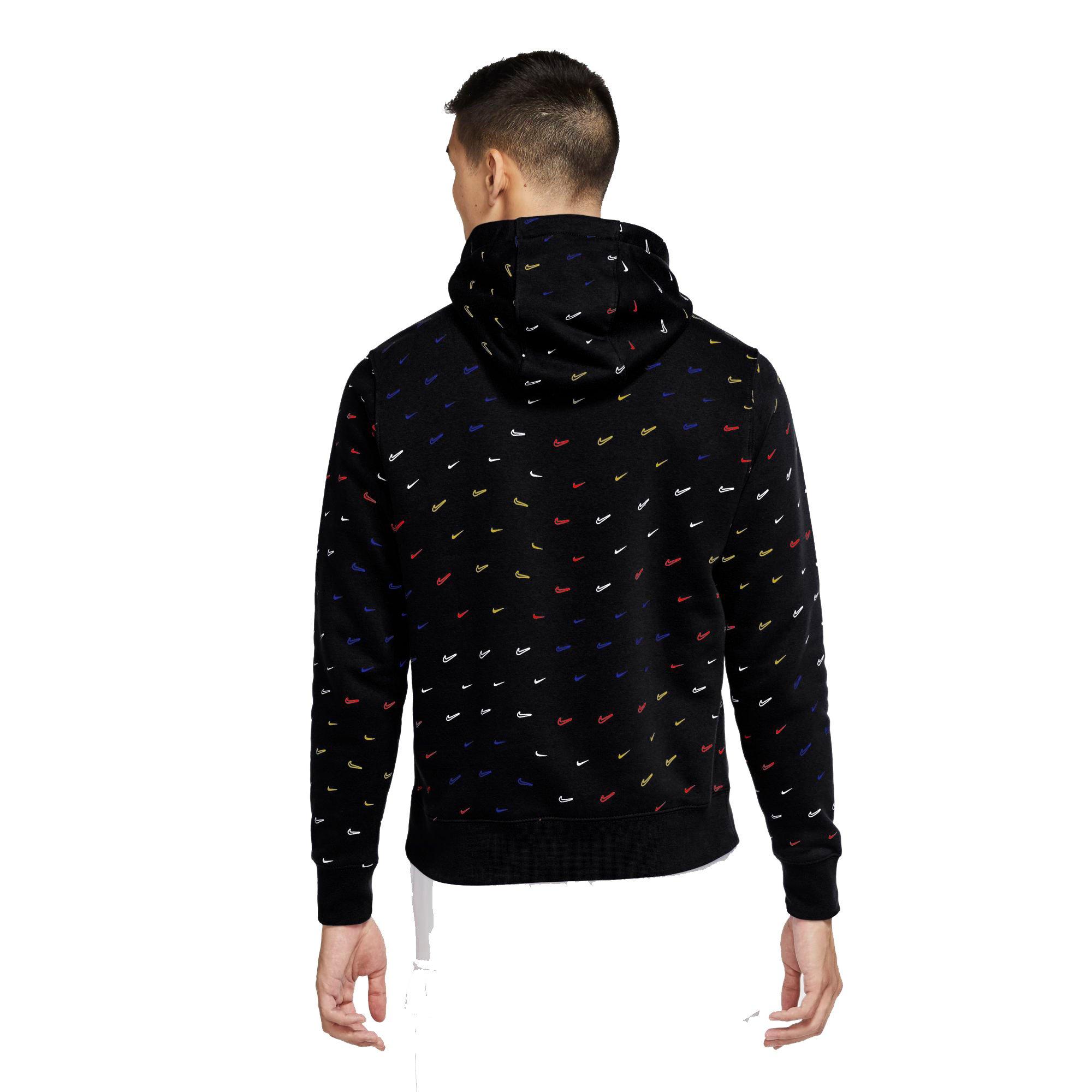 Nike Sportswear Club Fleece Men s Printed Hoodie Black Hibbett