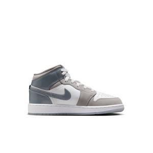 Jordan 1 Mid SE "White/Cool Grey/Medium Grey" Preschool Boys' Shoe