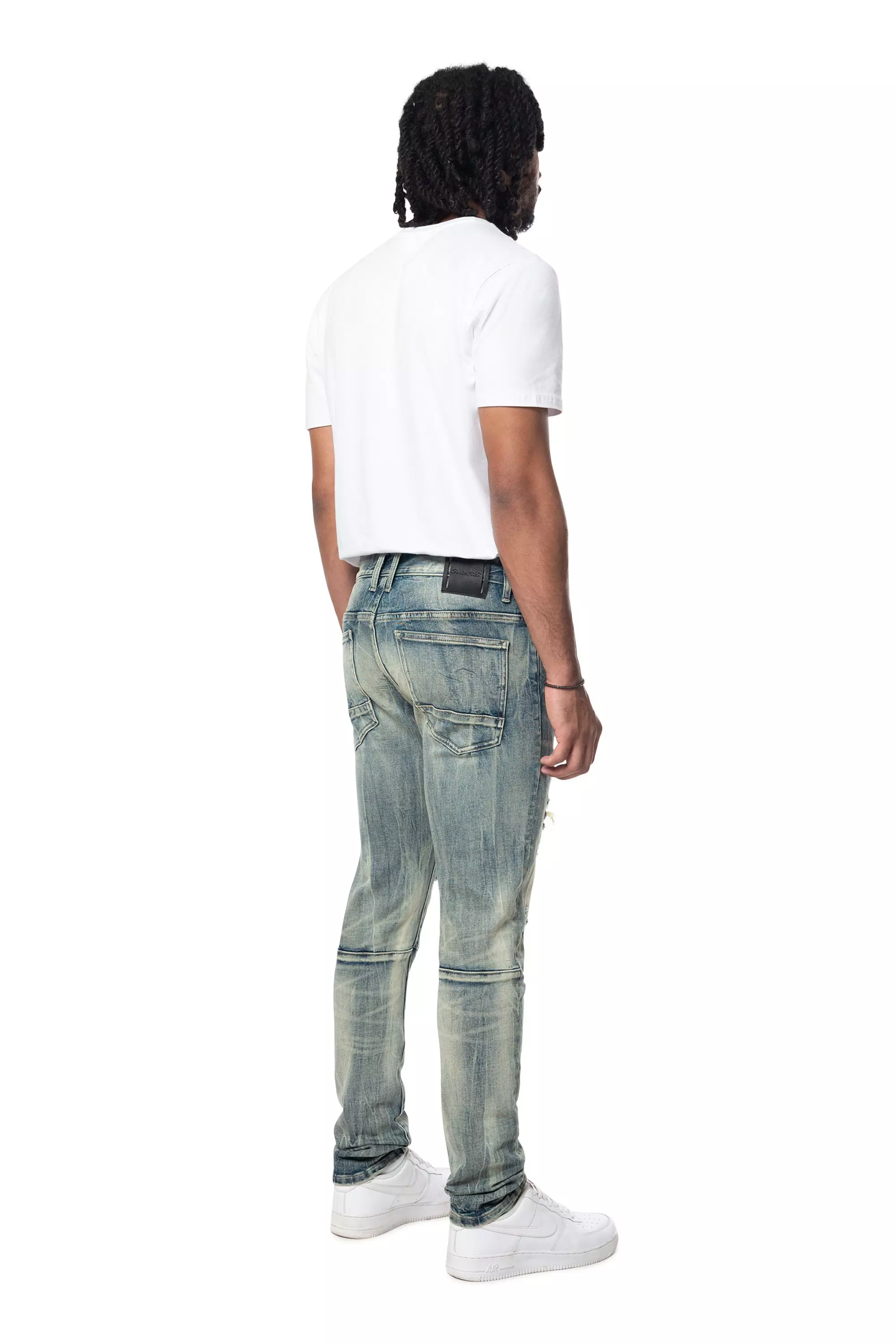 Smoke Rise Men's Slim Taper Vintage Denim Jeans - Topaz Blue