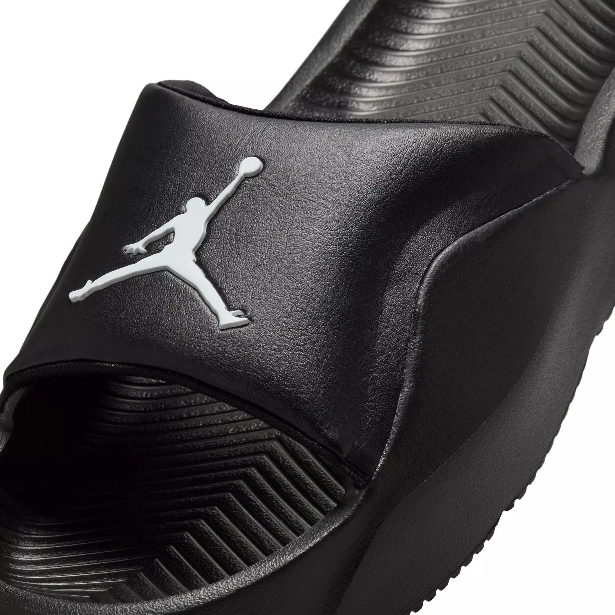 Jordan Franchise "Black/White" Grade School Boys' Slide - BLACK/WHITE