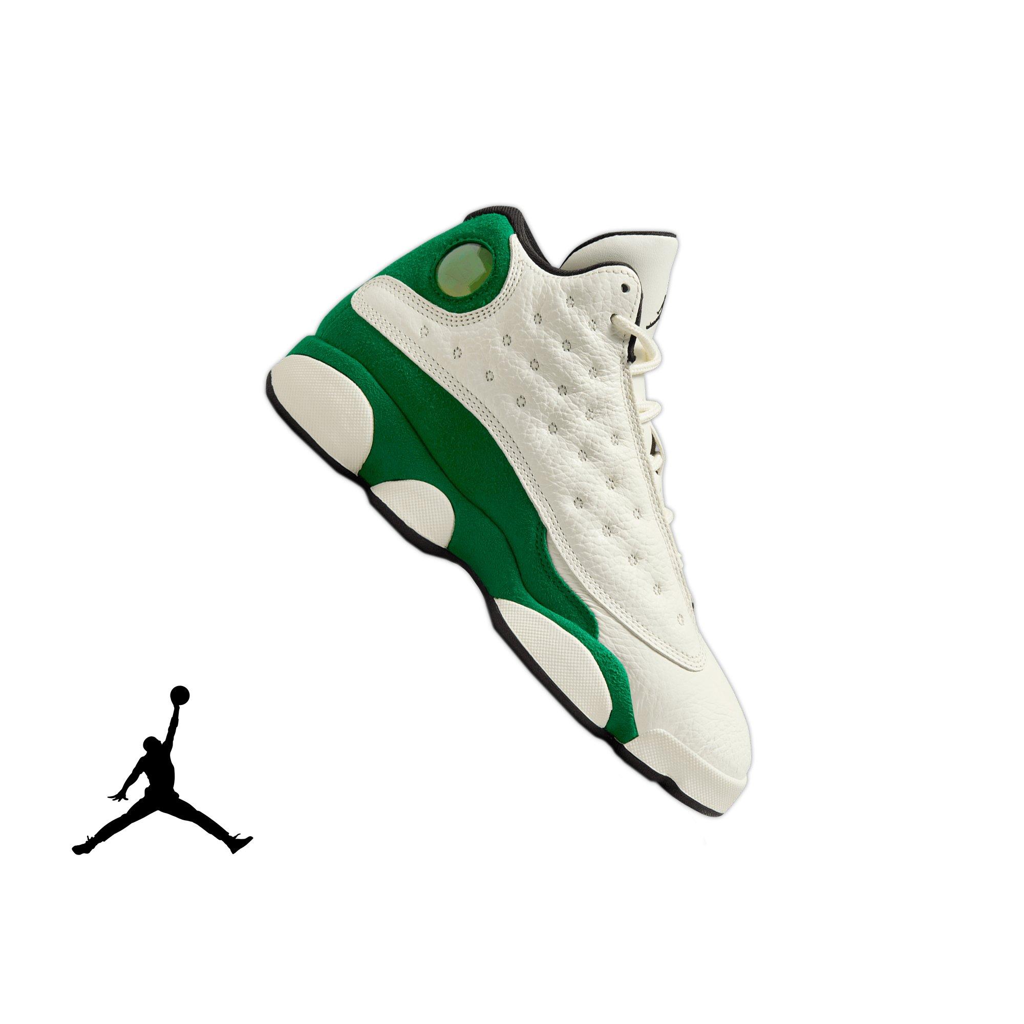 Jordan 13 Retro "Court of Legends" Preschool Kids' Shoe - SAIL/BLACK/PINE GREEN