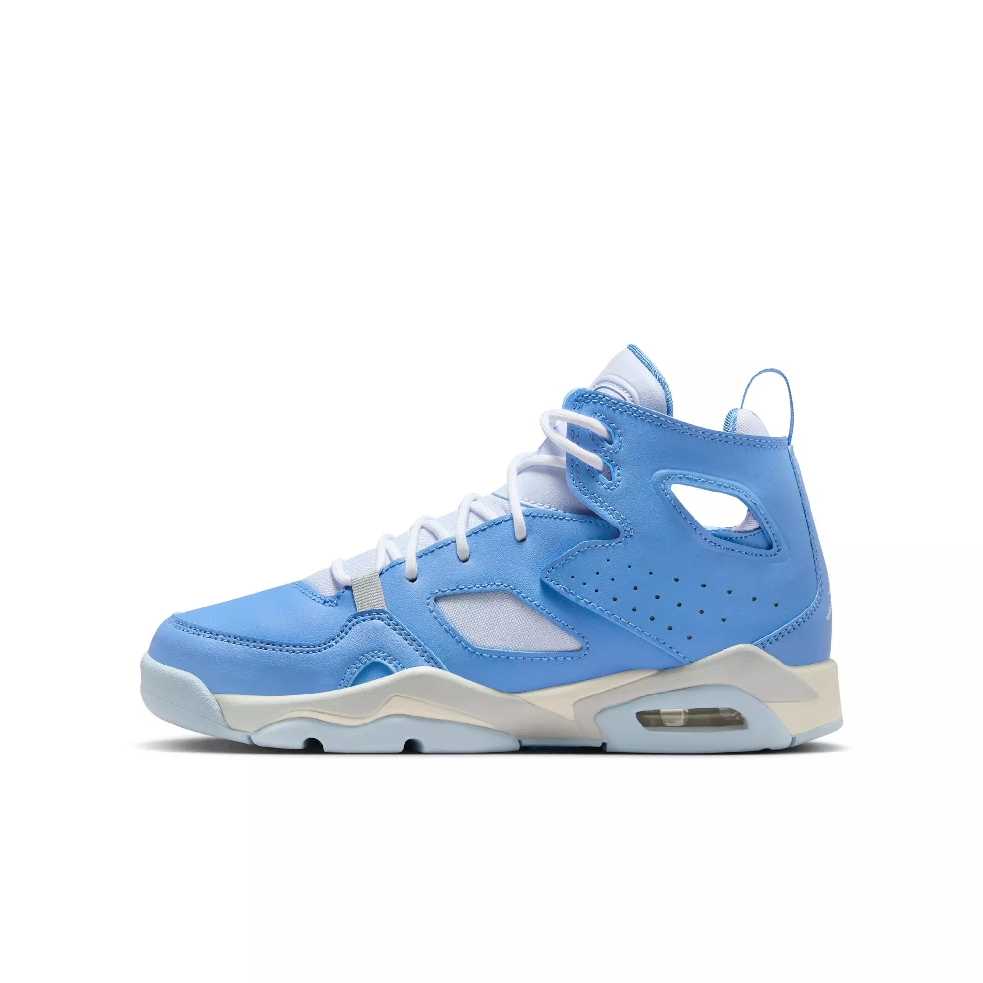 Jordan Flight Club '91 "Legend Blue/Hydrogen Blue/Pure Platinum" Grade School Boys' Shoe - CAROLINA BLUE