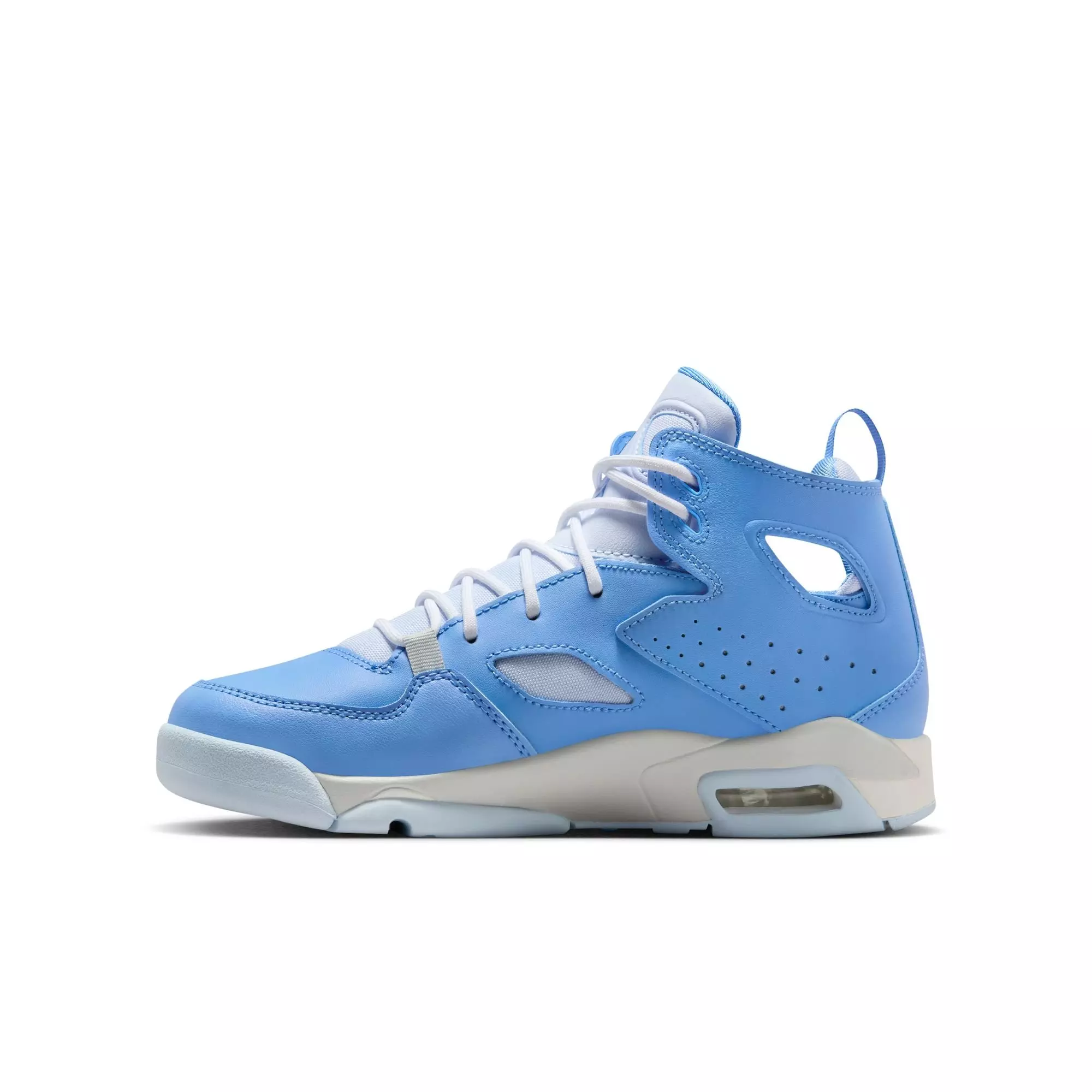 Jordan Flight Club '91 "Legend Blue/Hydrogen Blue/Pure Platinum" Grade School Boys' Shoe - CAROLINA BLUE