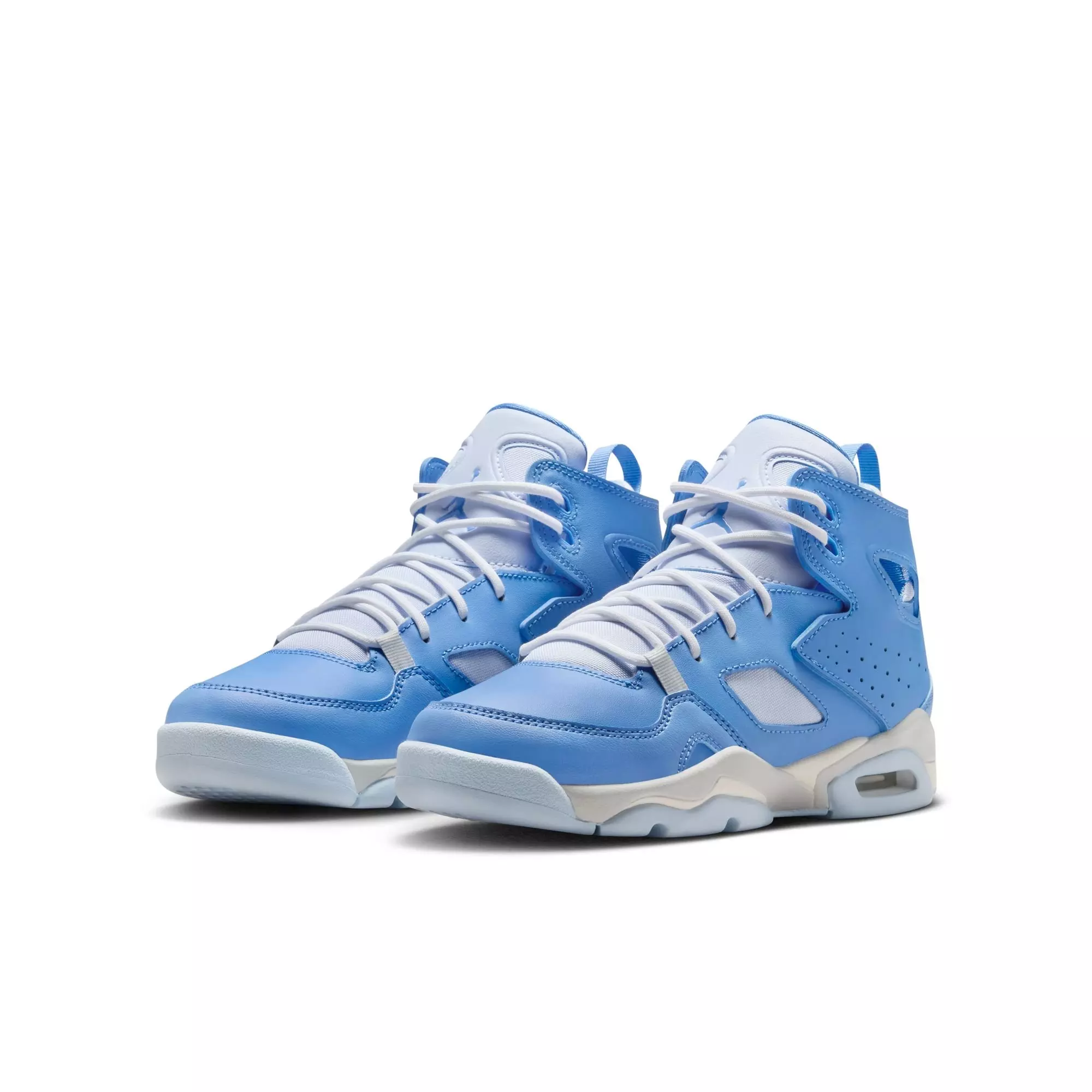 Jordan Flight Club '91 "Legend Blue/Hydrogen Blue/Pure Platinum" Grade School Boys' Shoe - CAROLINA BLUE
