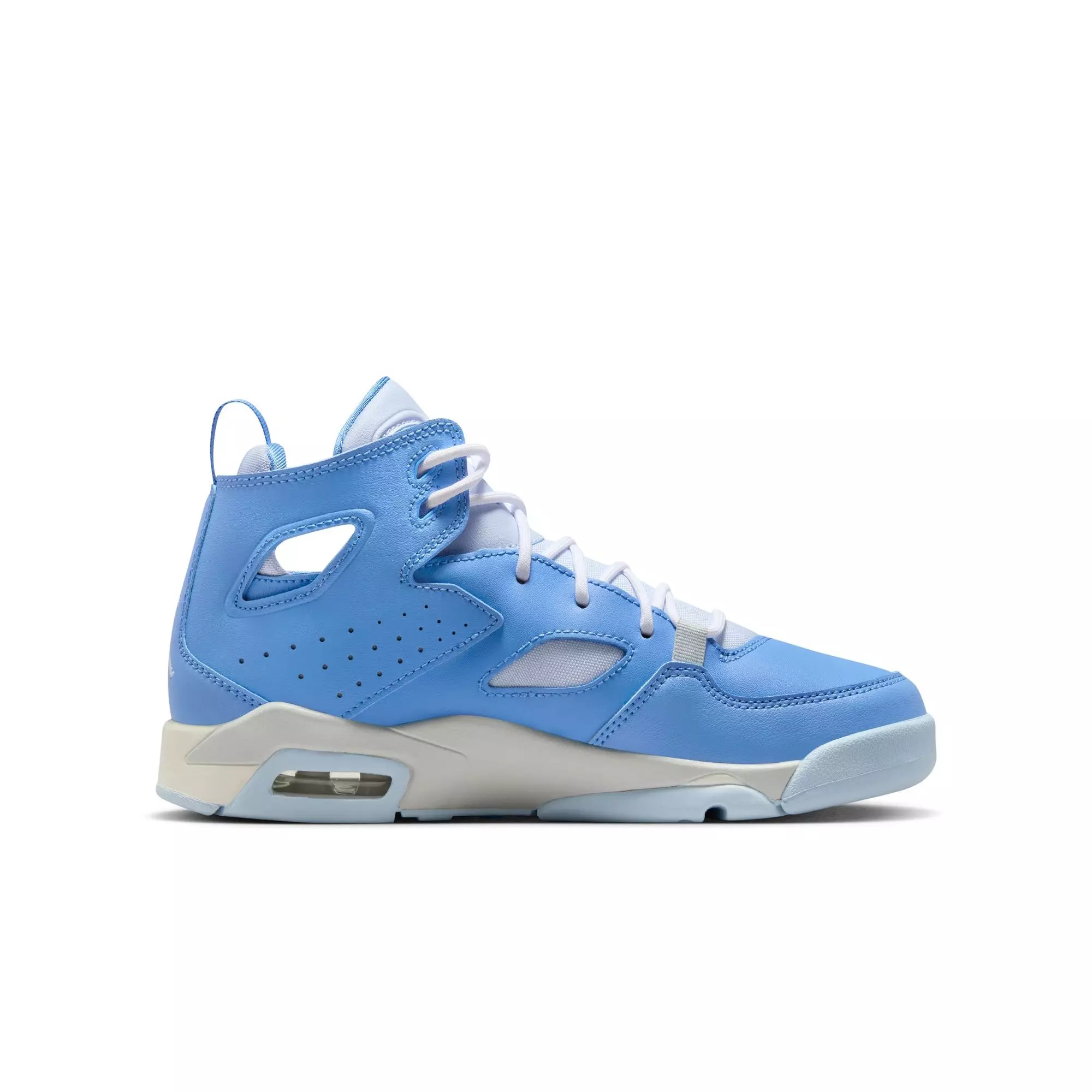 Jordan Flight Club '91 "Legend Blue/Hydrogen Blue/Pure Platinum" Grade School Boys' Shoe - CAROLINA BLUE