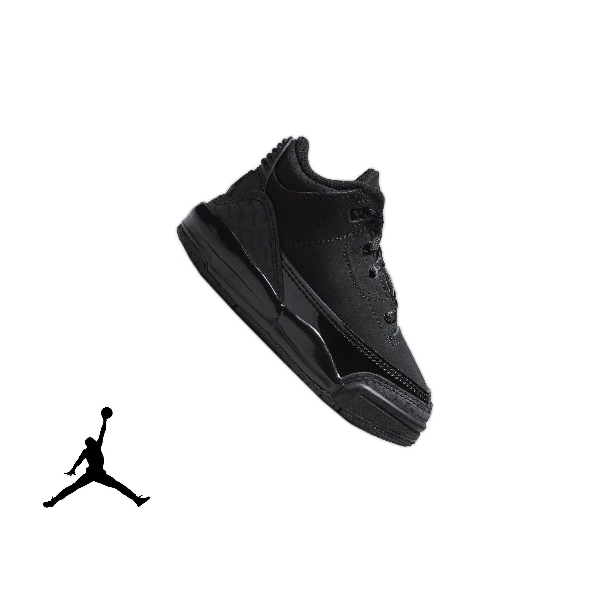 Jordan 3 Retro "Black Cat" Toddler Kids' Shoe - BLACK/DARK CHARCOAL