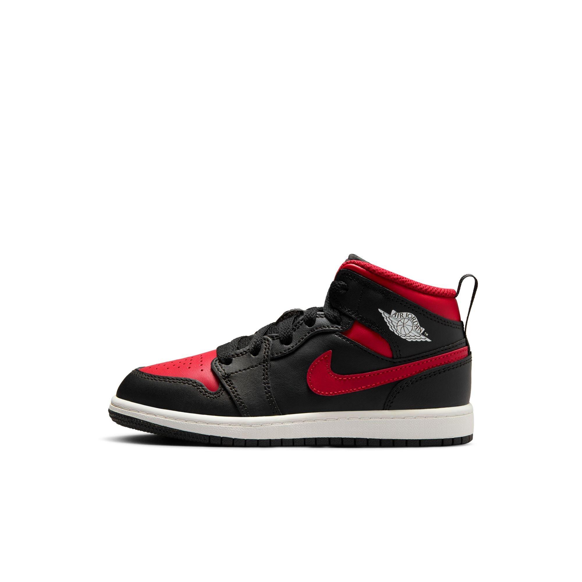 Black/Varsity Red/Summit White Jordan 1 Mid Shoe | Hibbett