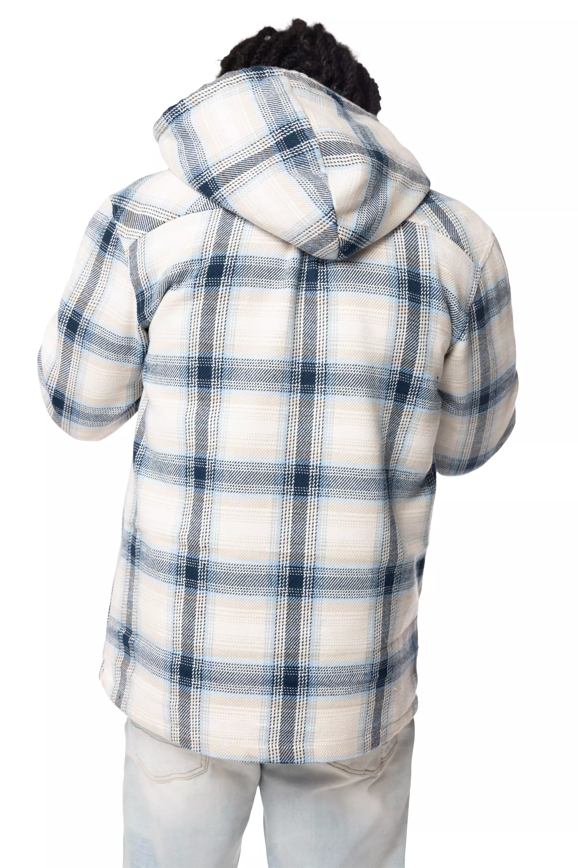 Smoke Rise Men's Plaid Hooded Shacket - Cascade