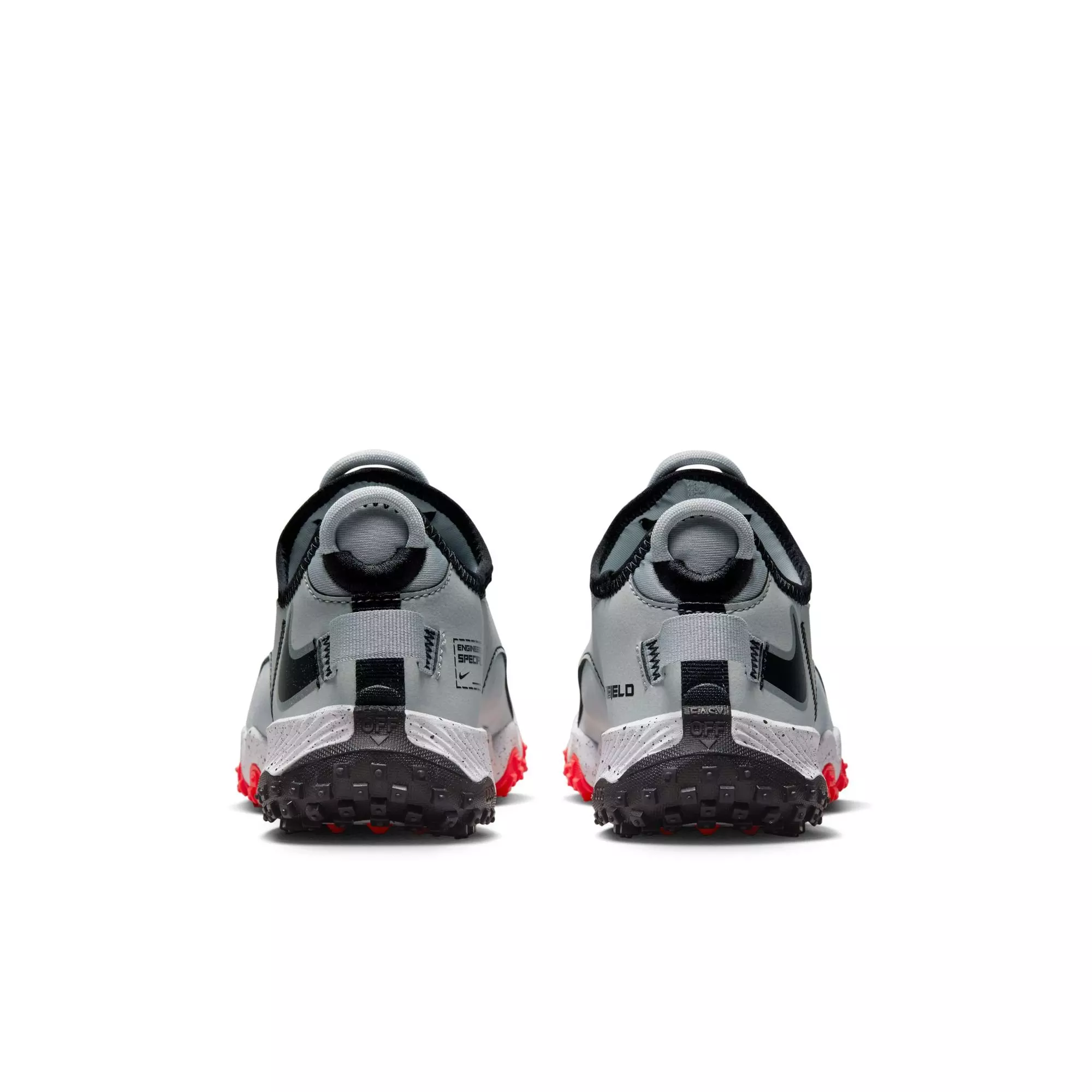 Nike Future Field "Smoke Grey/Black/Bright Crimson/White" Grade School Boys' Baseball Shoe - GREY